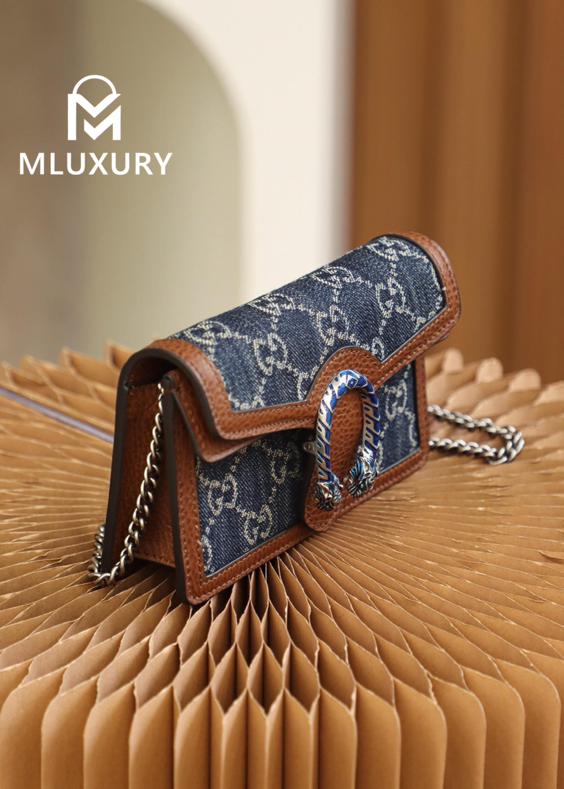 GUCCI Dionysus Vintage Denim Collection, Original Leather