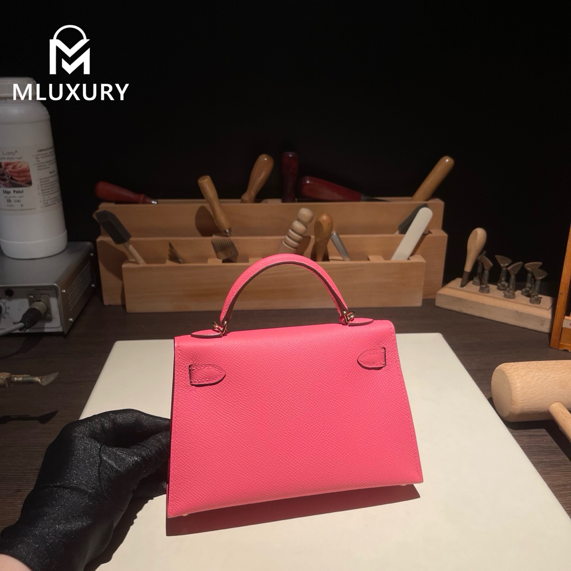 Hermès Mini Kelly II, Genuine Epsom leather, Pink lipstick, Gold hardware