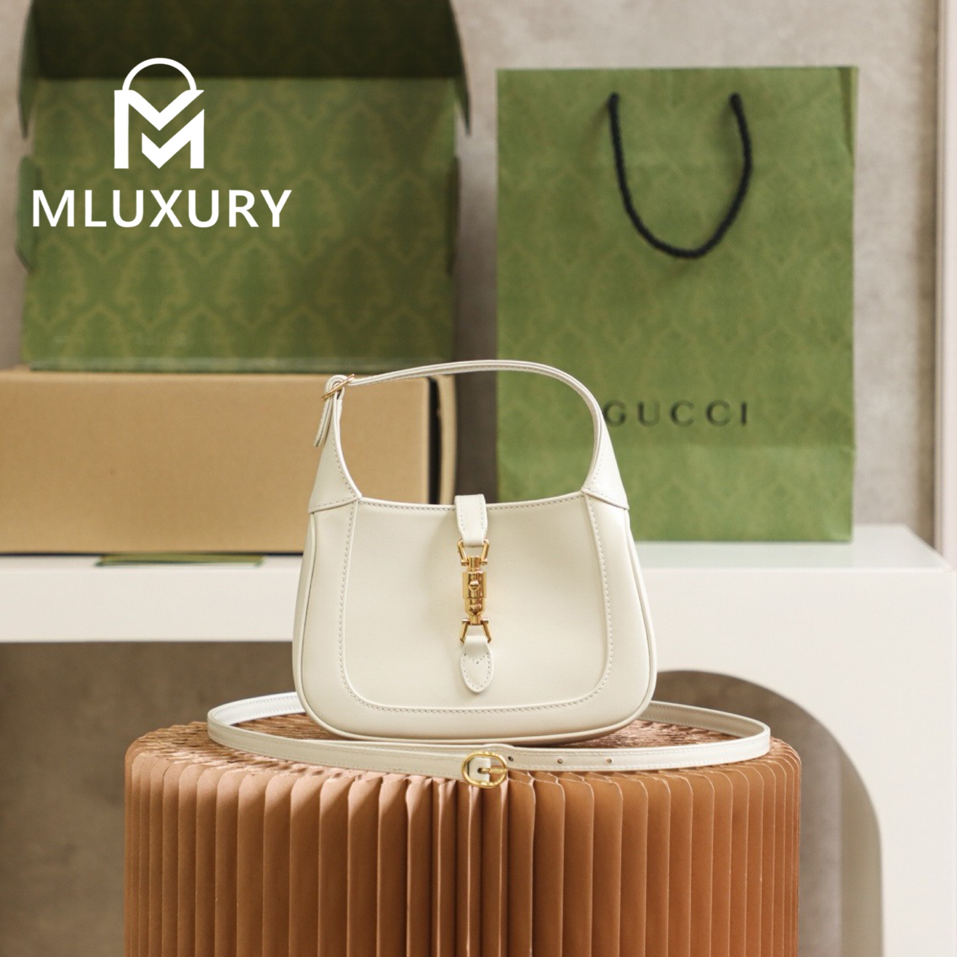 GUCCI Jackie 1961 Mini, Original Leather, White