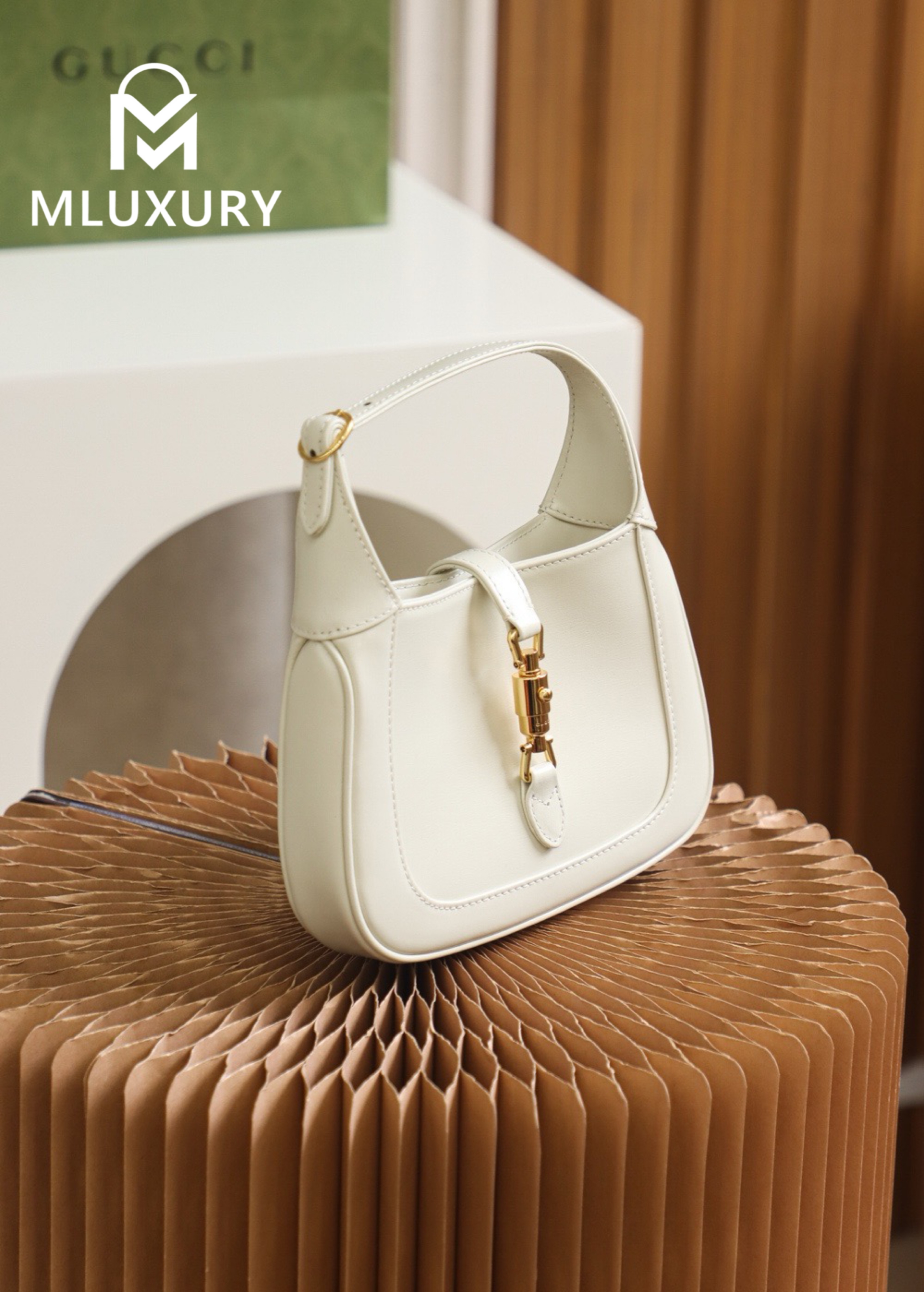 GUCCI Jackie 1961 Mini, Original Leather, White