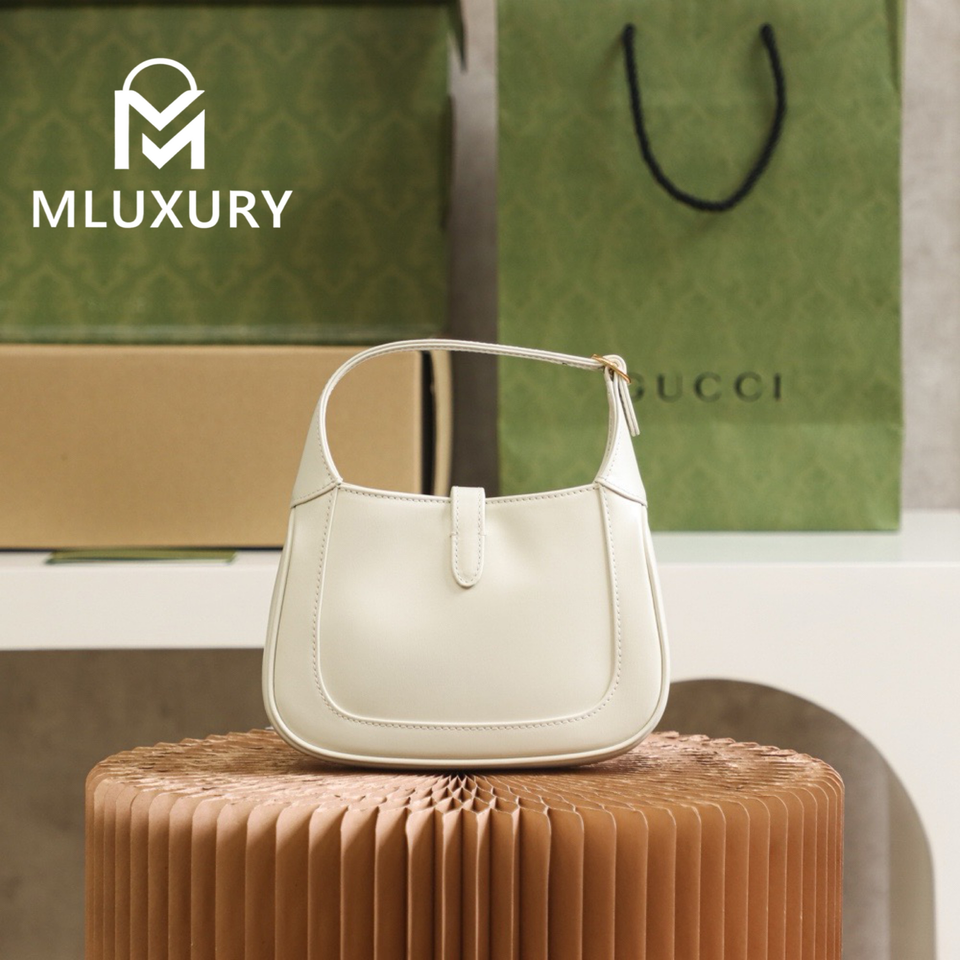 GUCCI Jackie 1961 Mini, Original Leather, White
