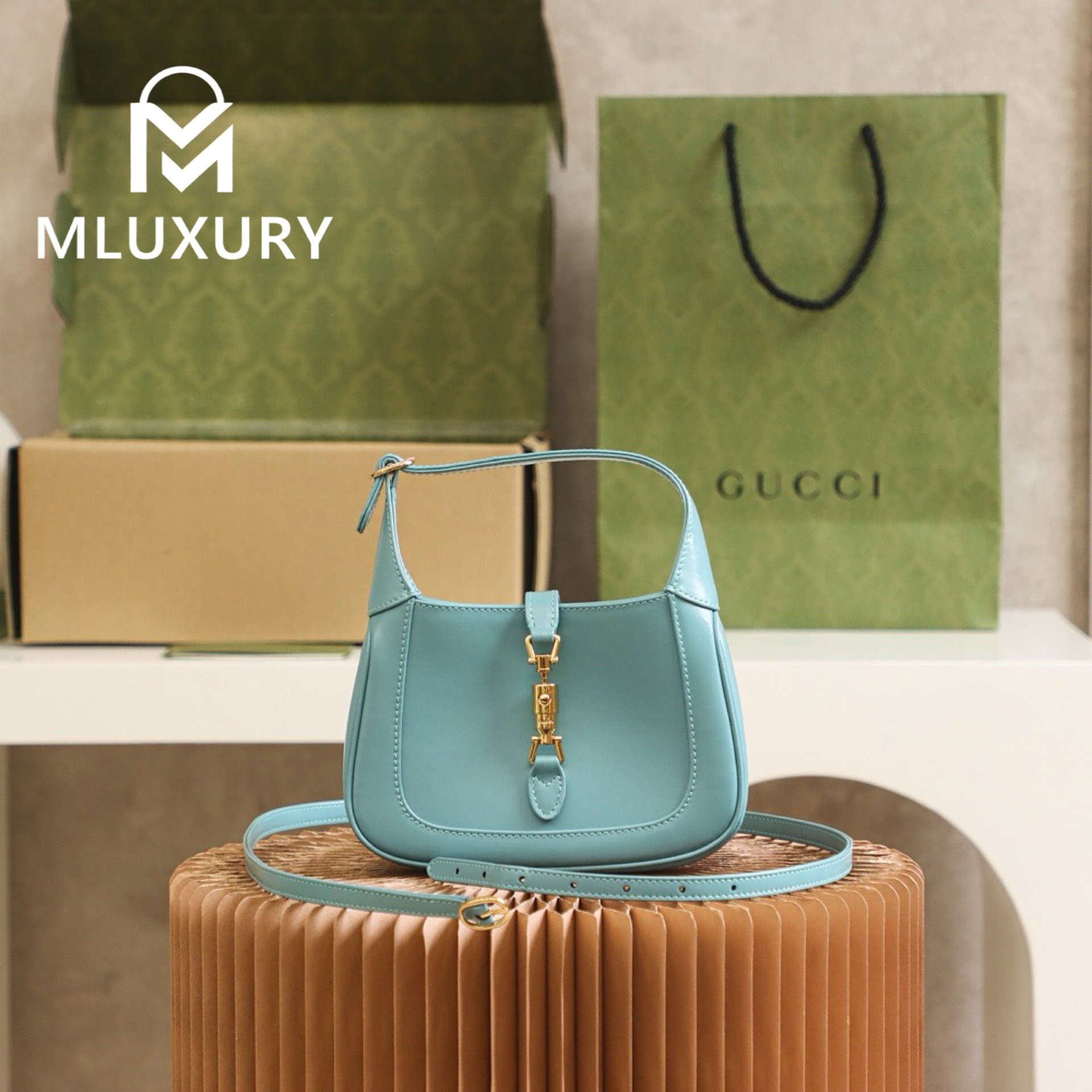 GUCCI Jackie 1961 Mini, Original Leather, Blue