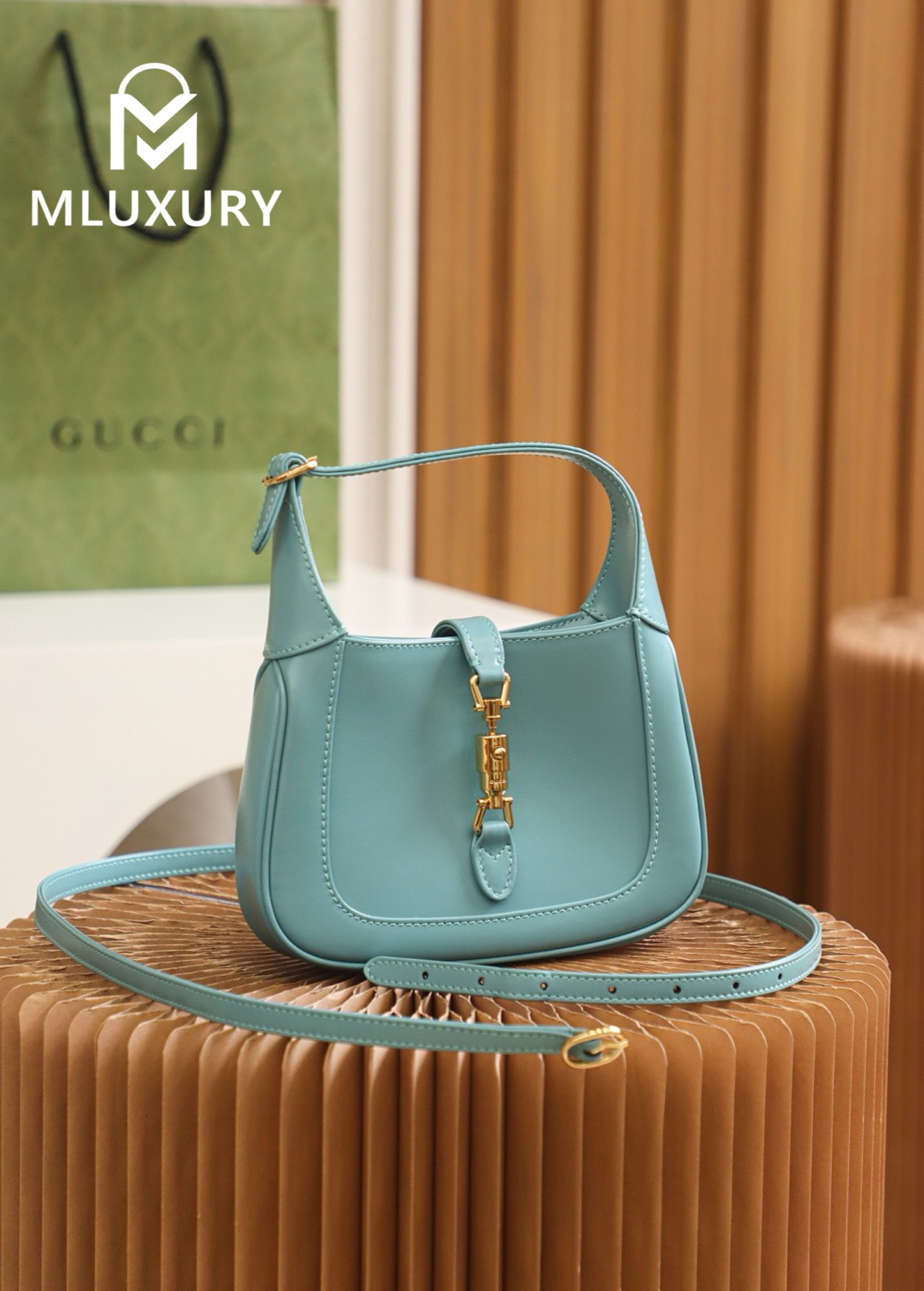 GUCCI Jackie 1961 Mini, Original Leather, Blue
