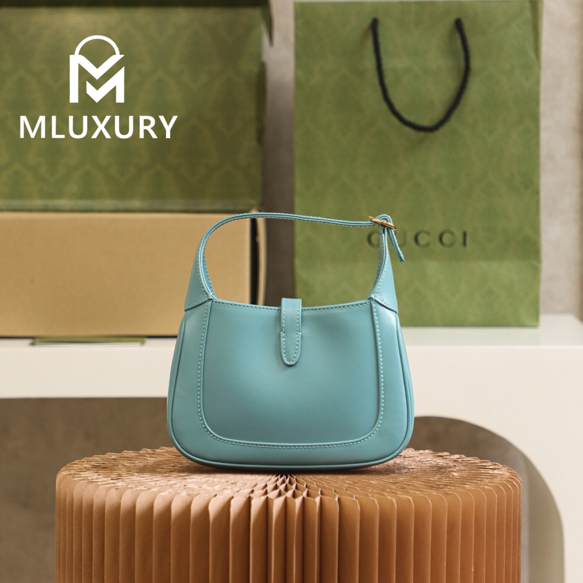 GUCCI Jackie 1961 Mini, Original Leather, Blue