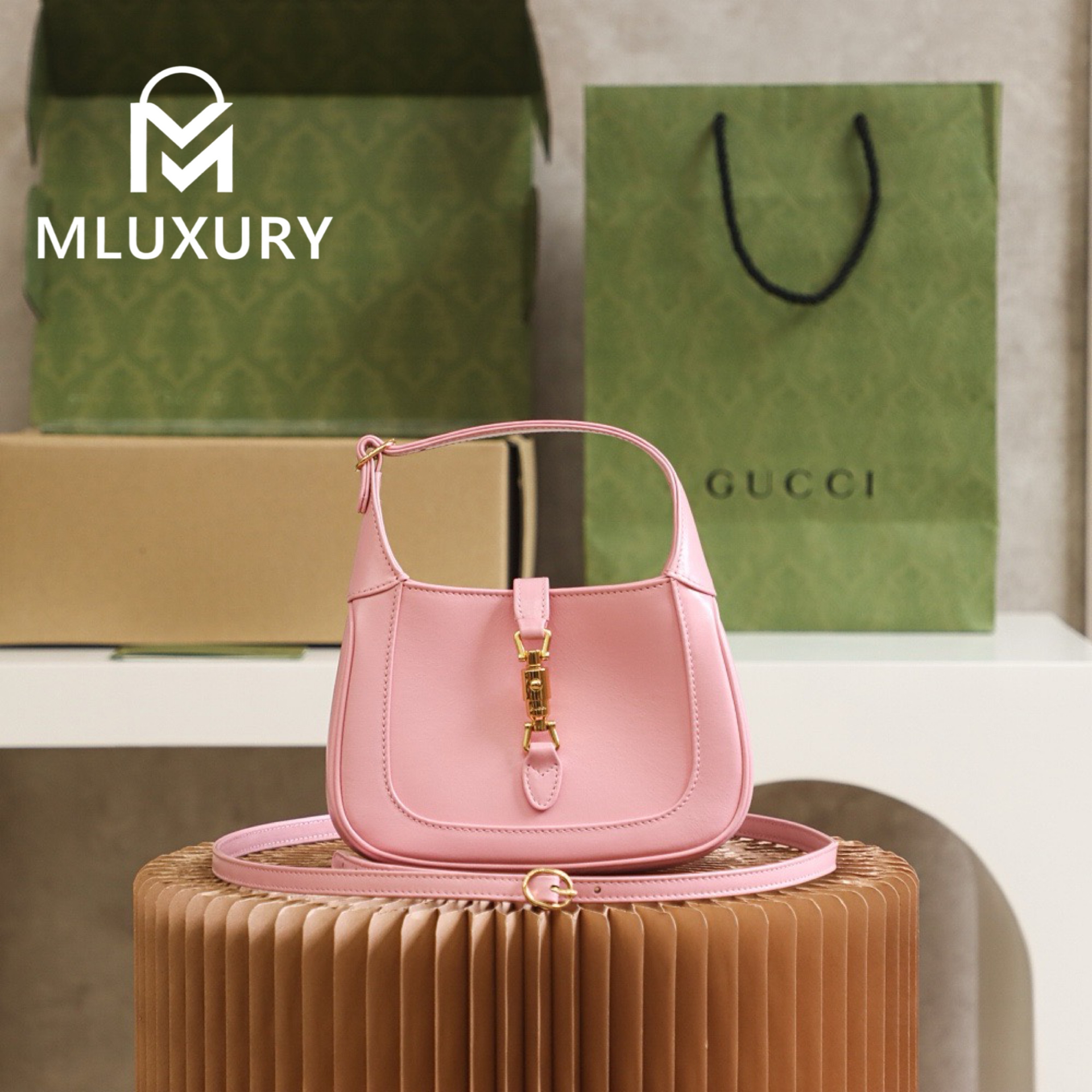 GUCCI Jackie 1961 Mini, Original Leather, Pink