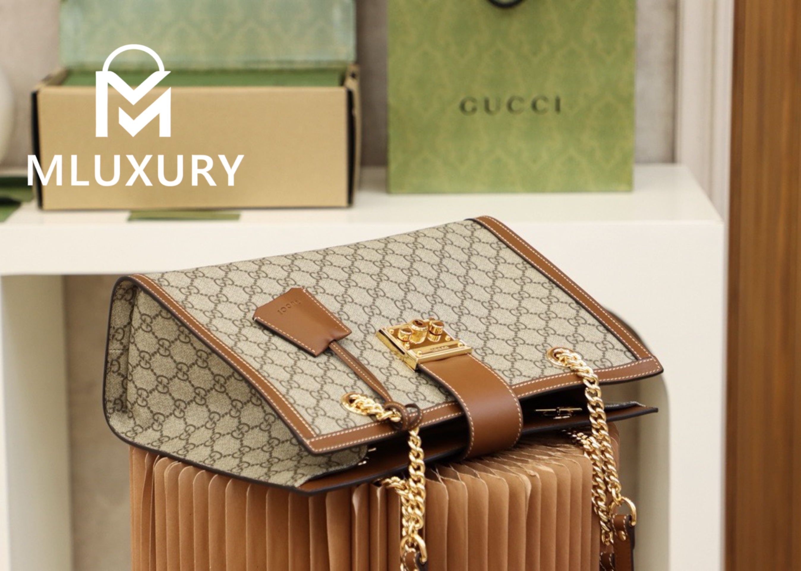 GUCCI Padlock Medium, Genuine Leather