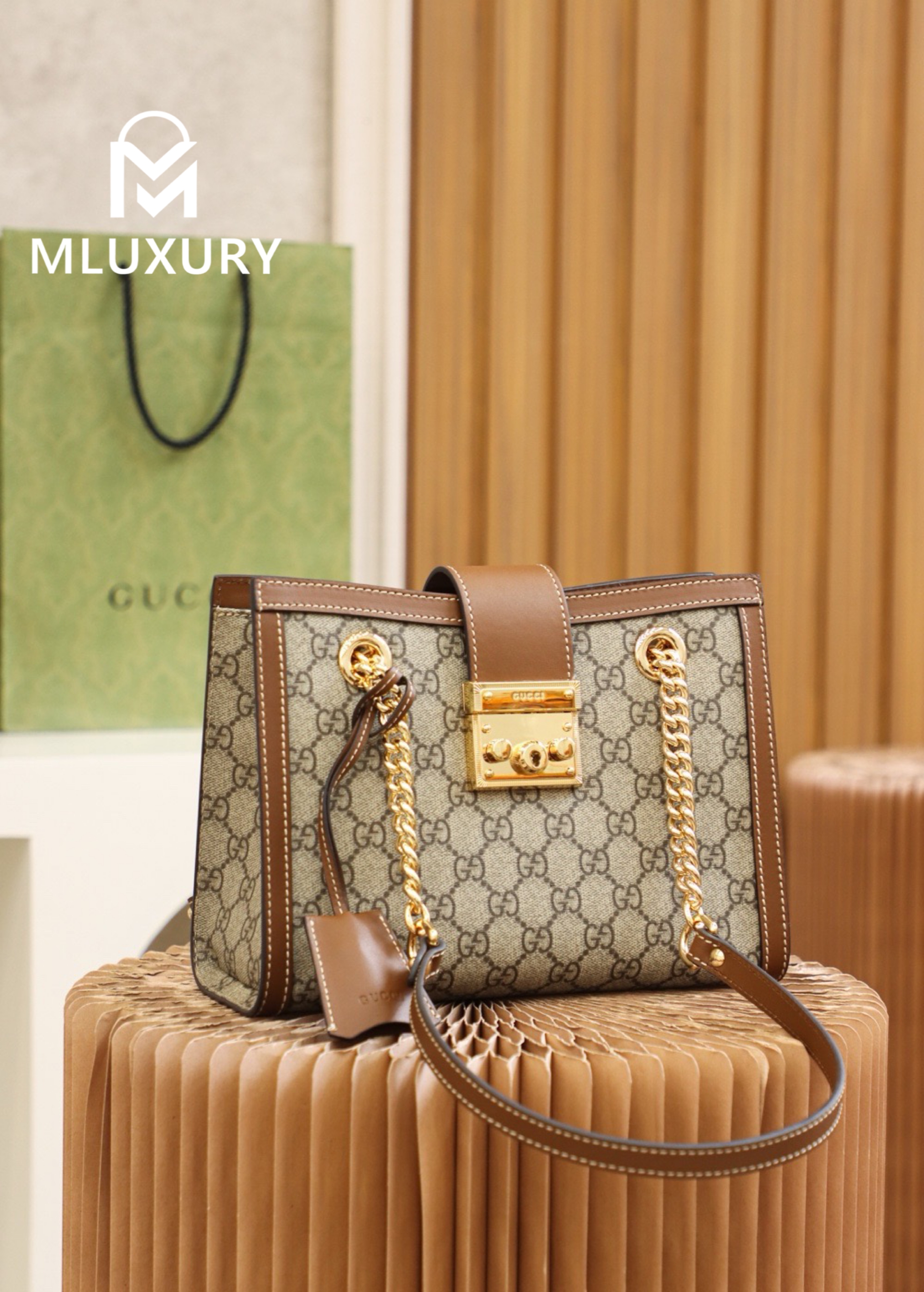 GUCCI Padlock Small, Genuine Leather