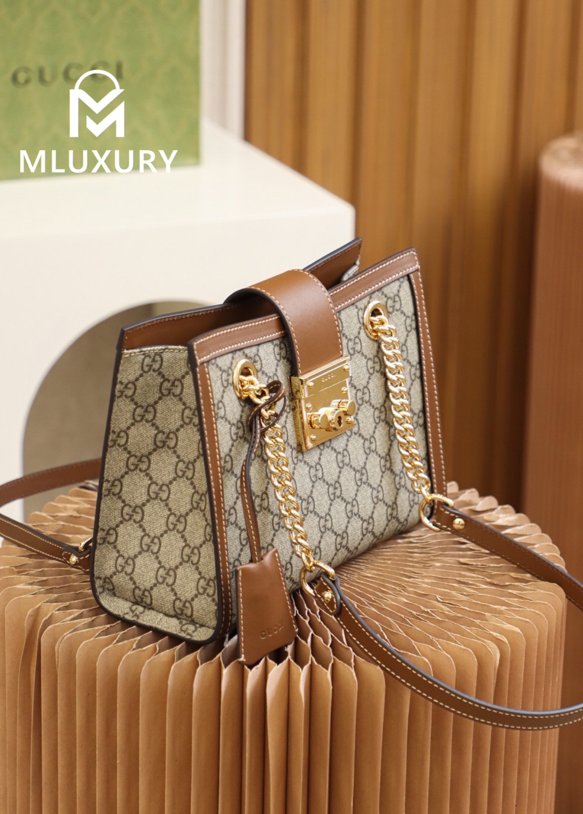 GUCCI Padlock Small, Genuine Leather