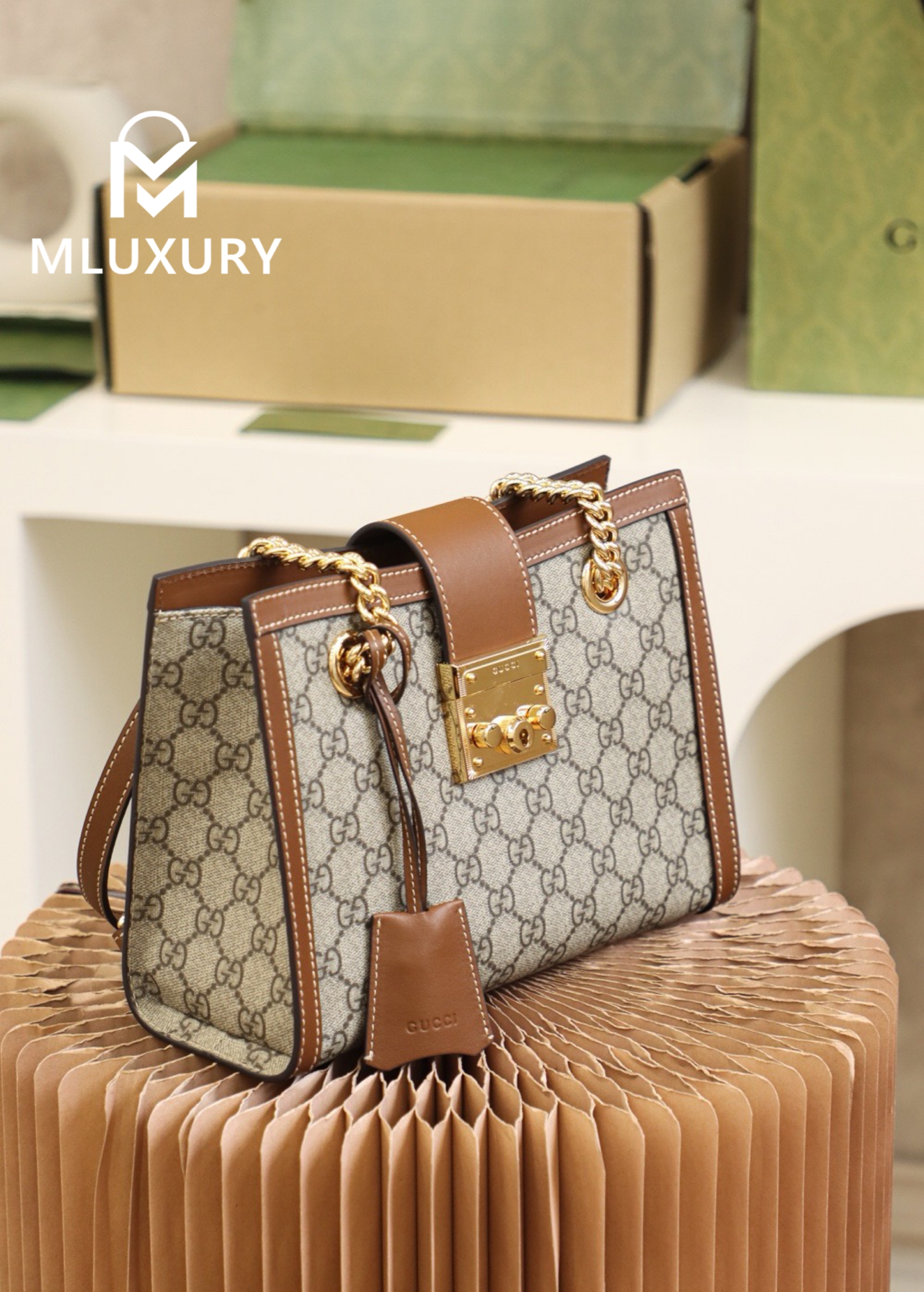 GUCCI Padlock Small, Genuine Leather