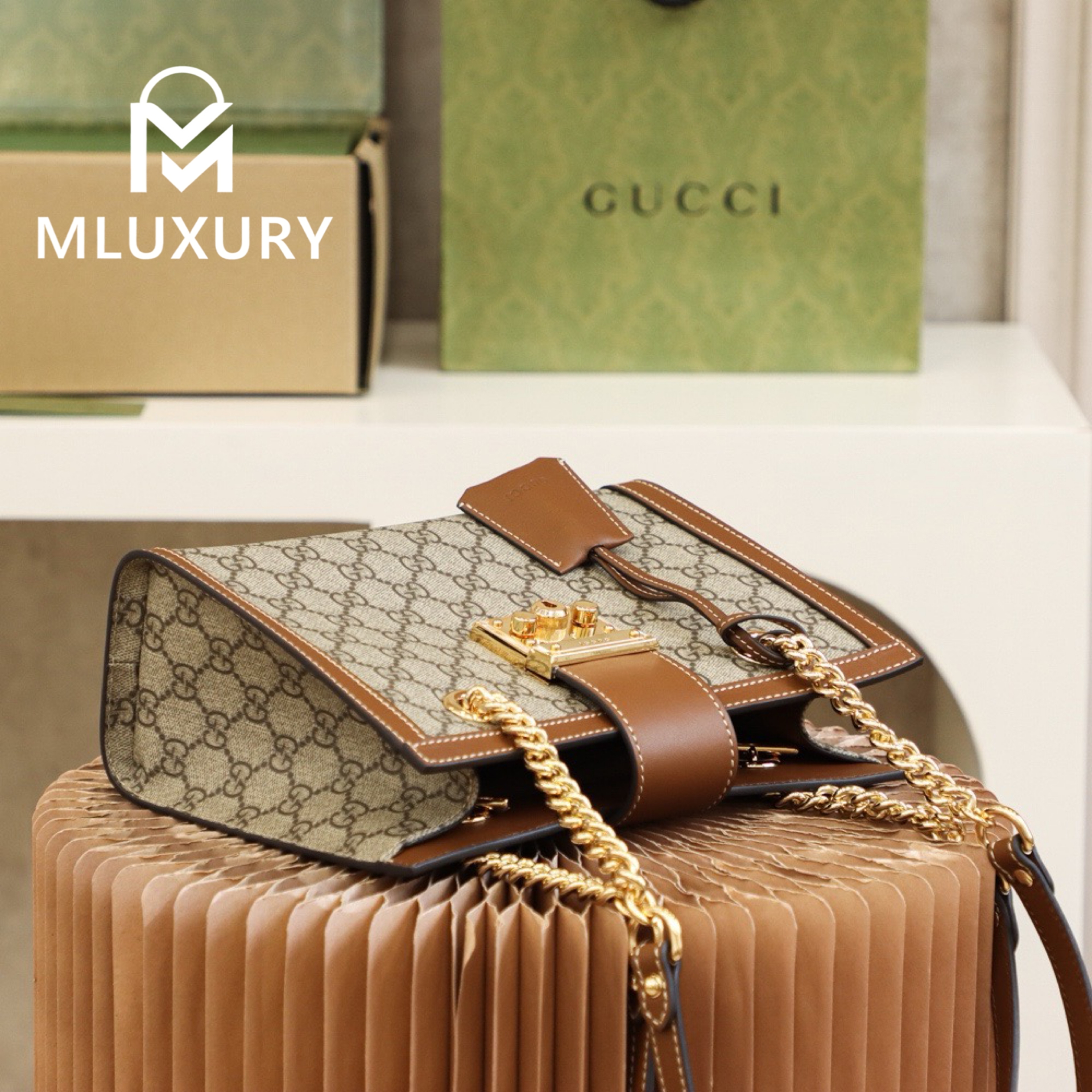 GUCCI Padlock Small, Genuine Leather