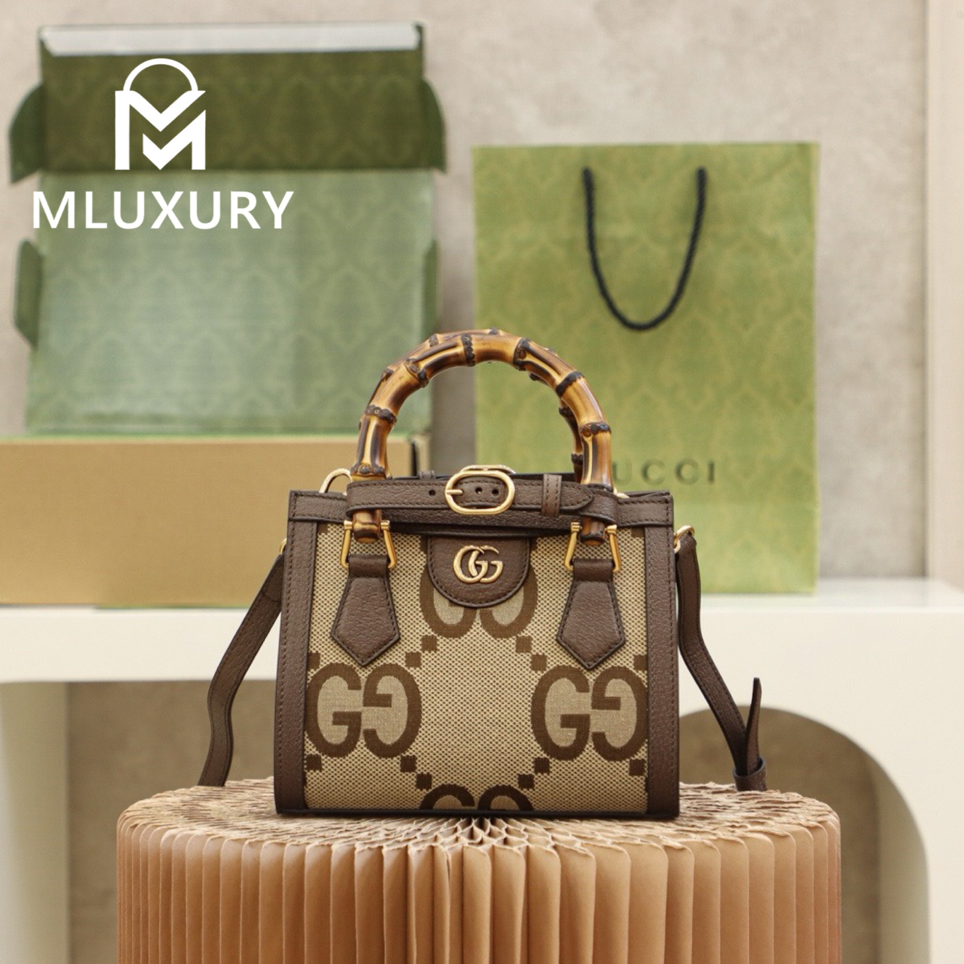GUCCI Diana Tote Mini, Genuine Leather