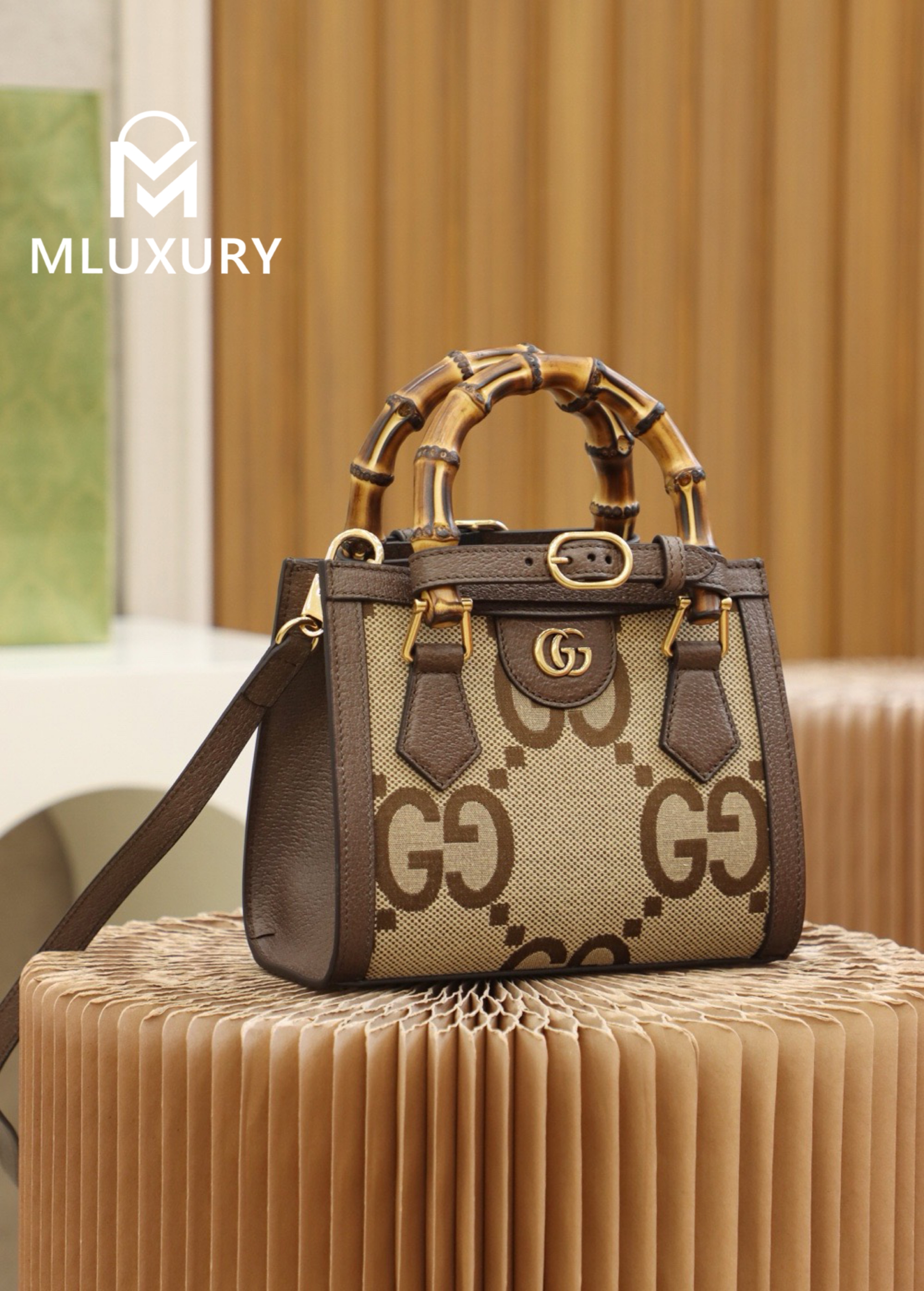 GUCCI Diana Tote Mini, Genuine Leather