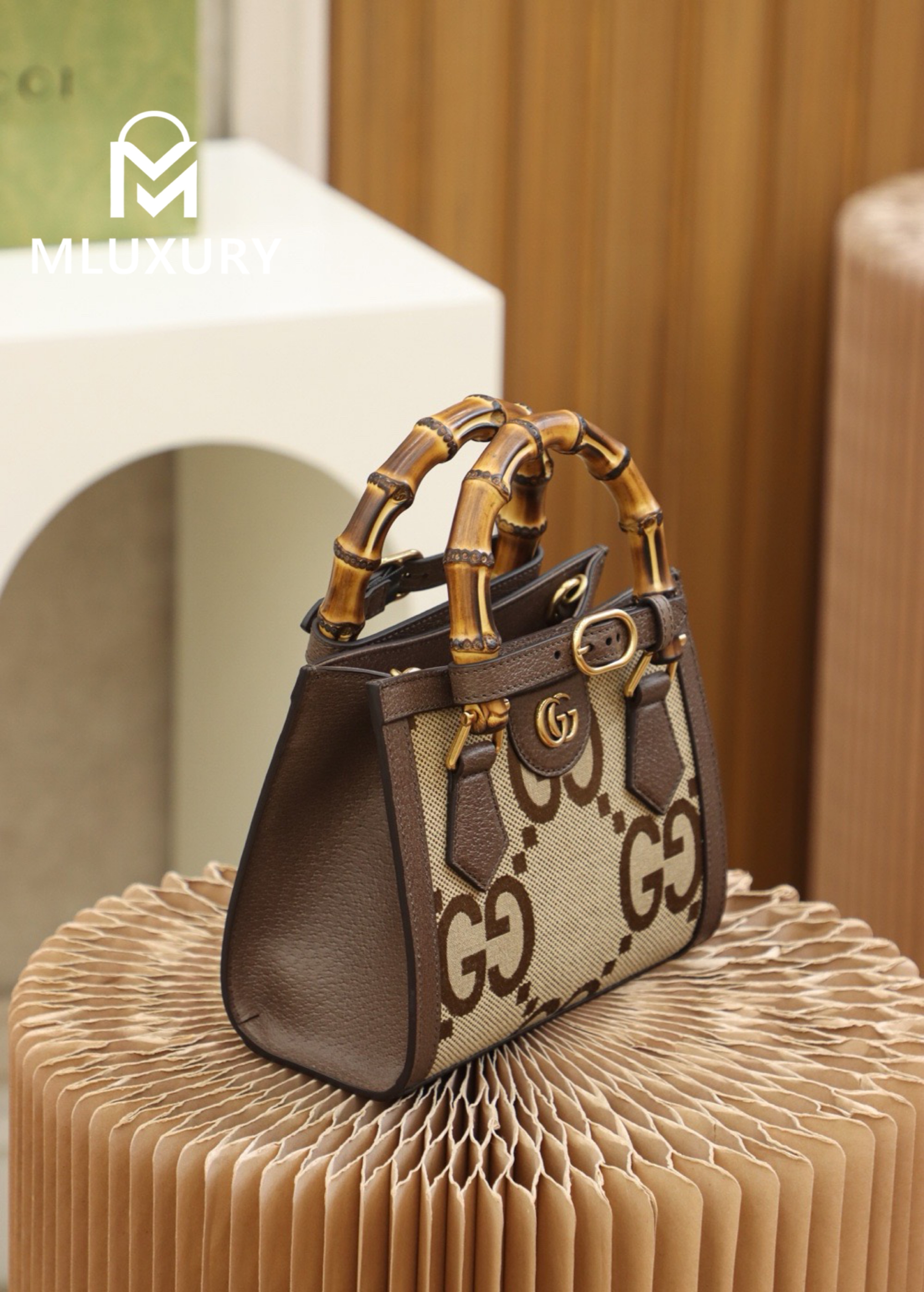 GUCCI Diana Tote Mini, Genuine Leather