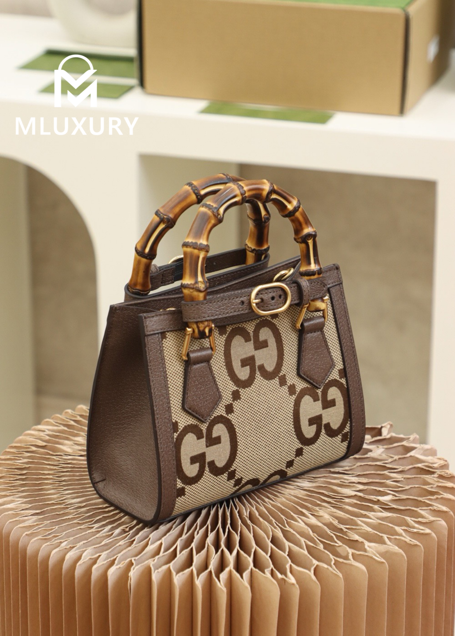 GUCCI Diana Tote Mini, Genuine Leather