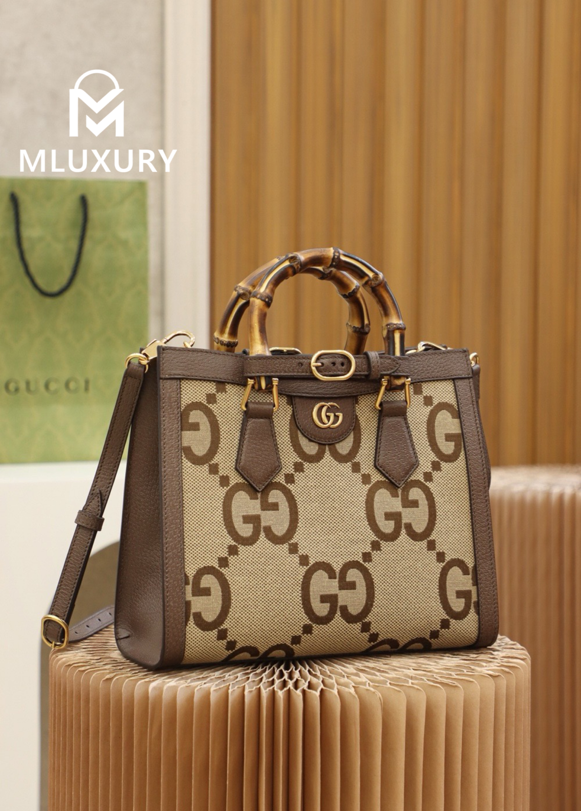 GUCCI Diana Tote Vintage Bamboo Style, Original Leather