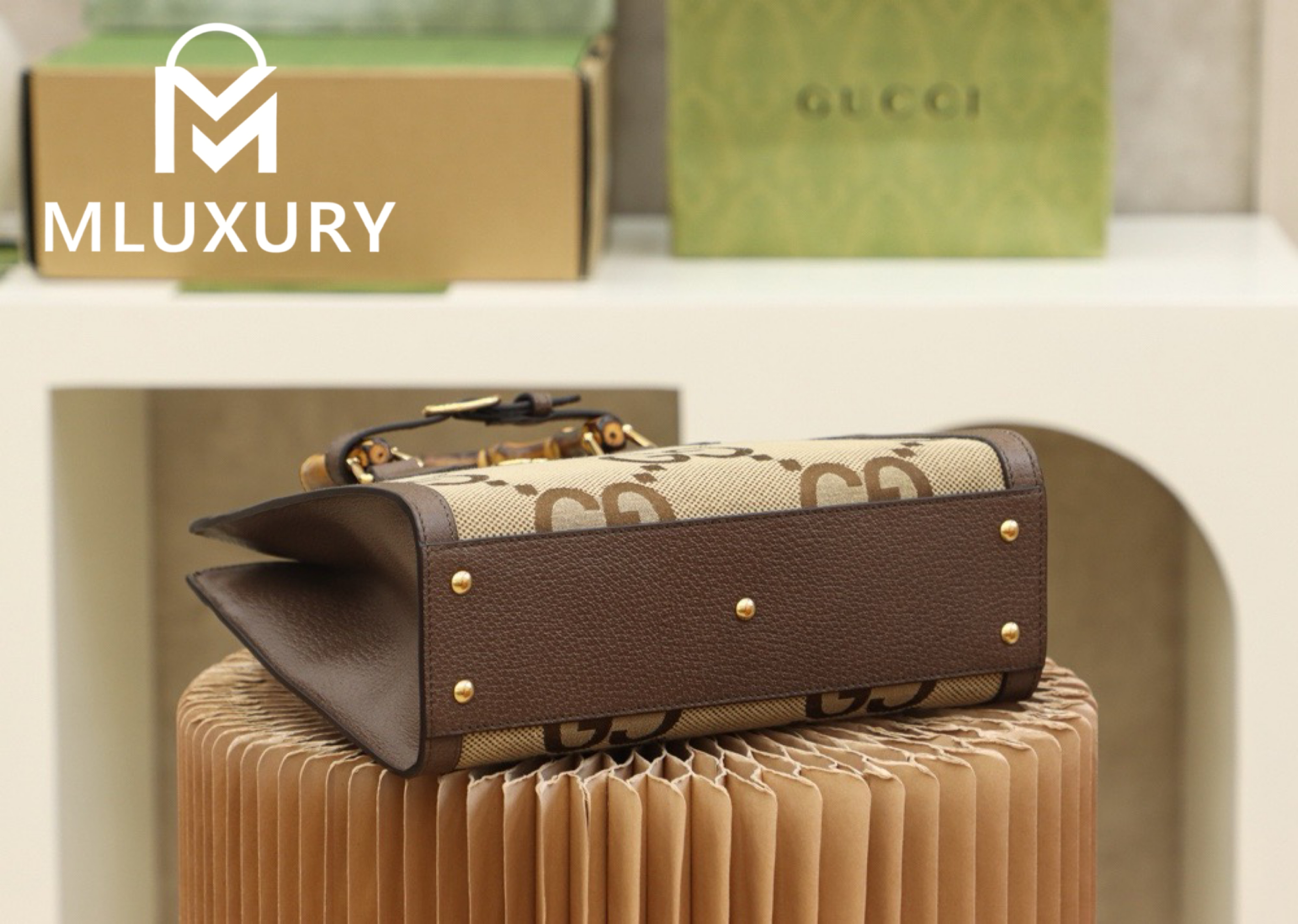 GUCCI Diana Tote Vintage Bamboo Style, Original Leather