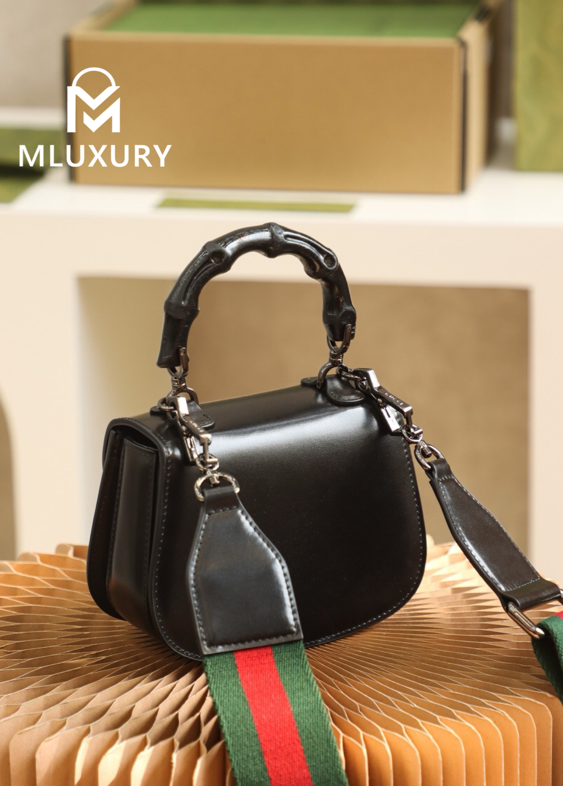 GUCCI Mini Retro Bamboo Collection, Original Leather
