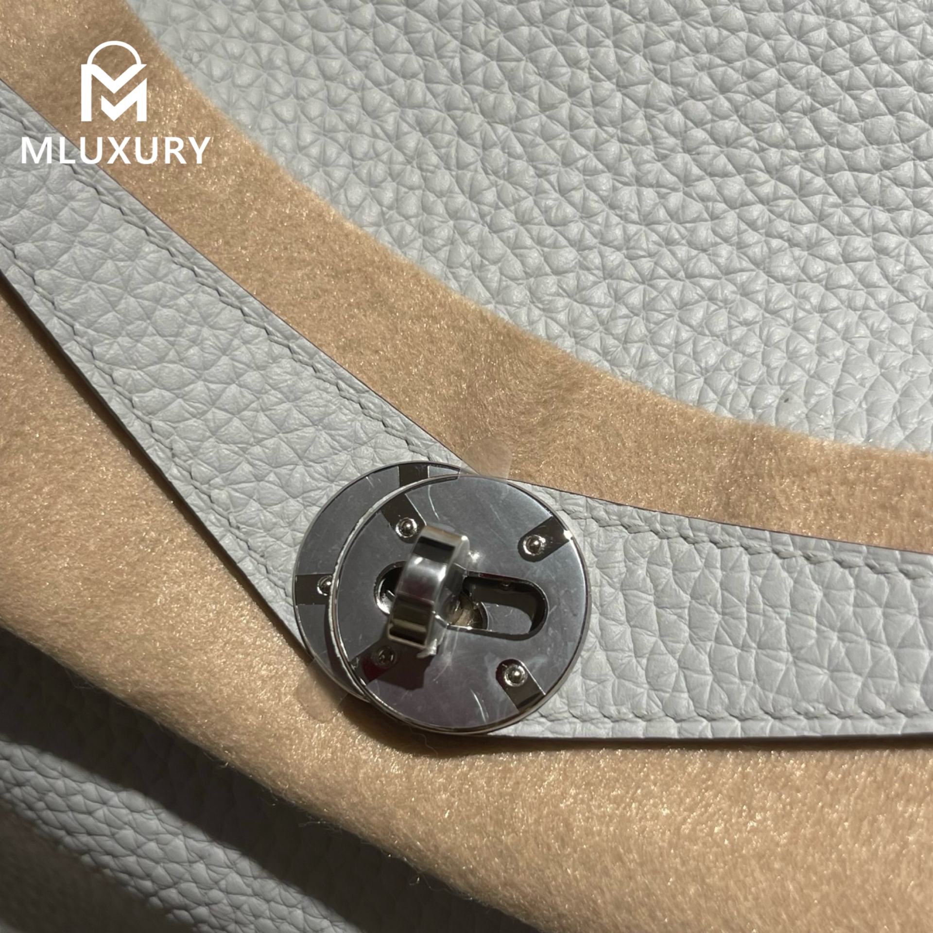 Hermès Lindy 26, French factory genuine Remy Carriat TC leather, Holy Grail Blue, silver hardware