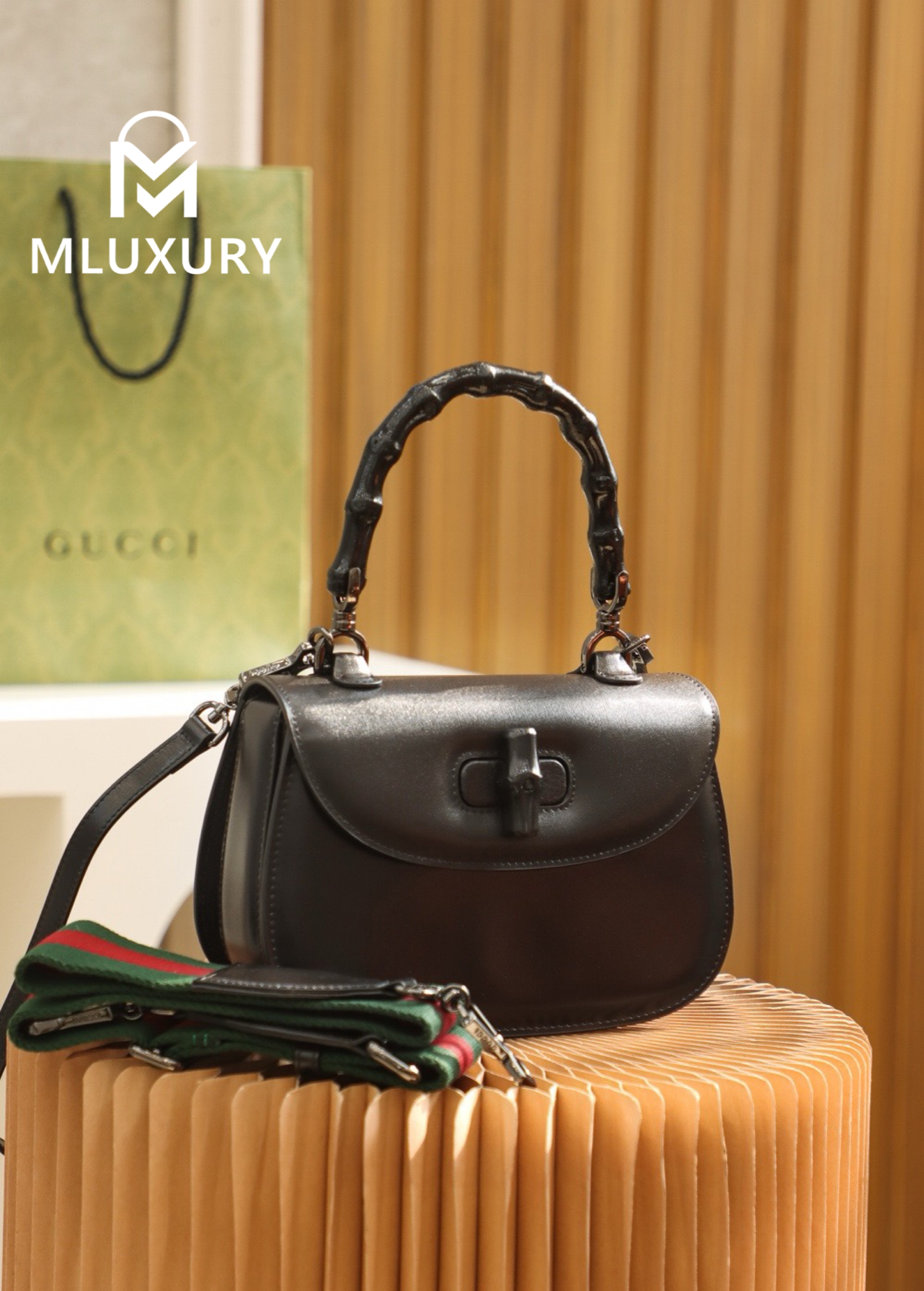 GUCCI Vintage Bamboo Handle Collection, Original Leather