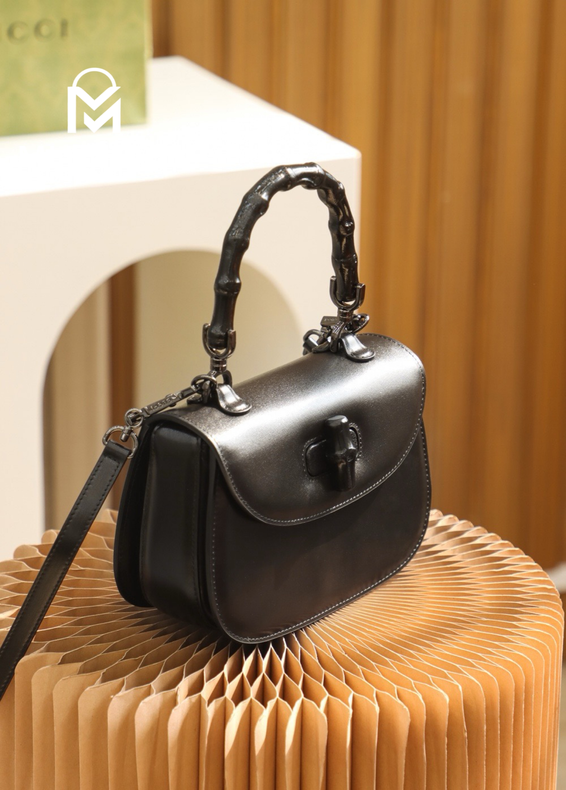 GUCCI Vintage Bamboo Handle Collection, Original Leather