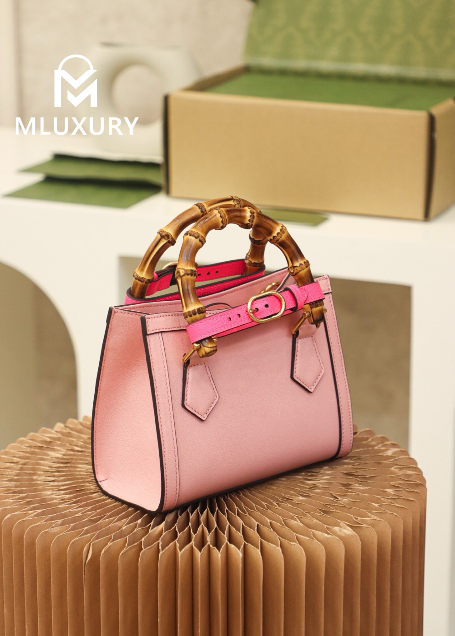 GUCCI Diana Mini, Original Leather, Pink