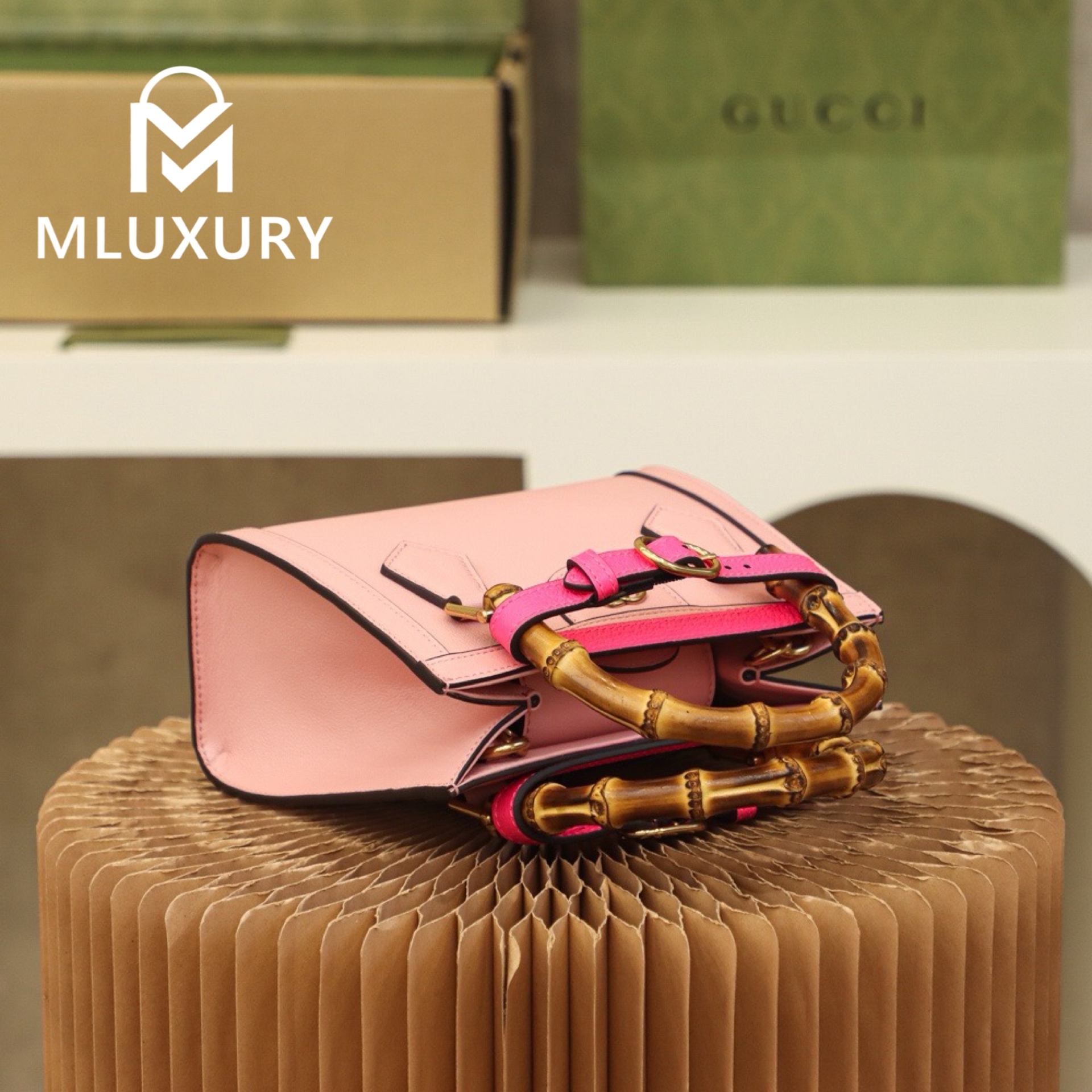 GUCCI Diana Mini, Original Leather, Pink