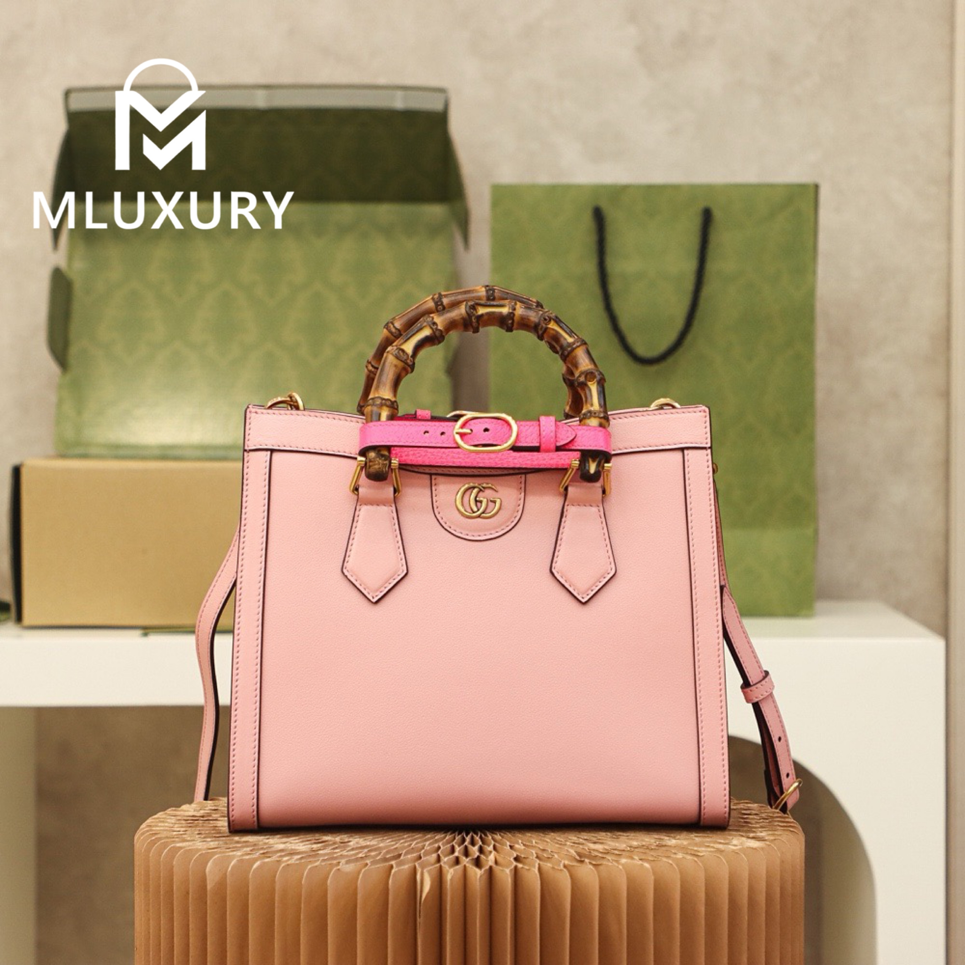 GUCCI Diana Small, Original Leather, Pink