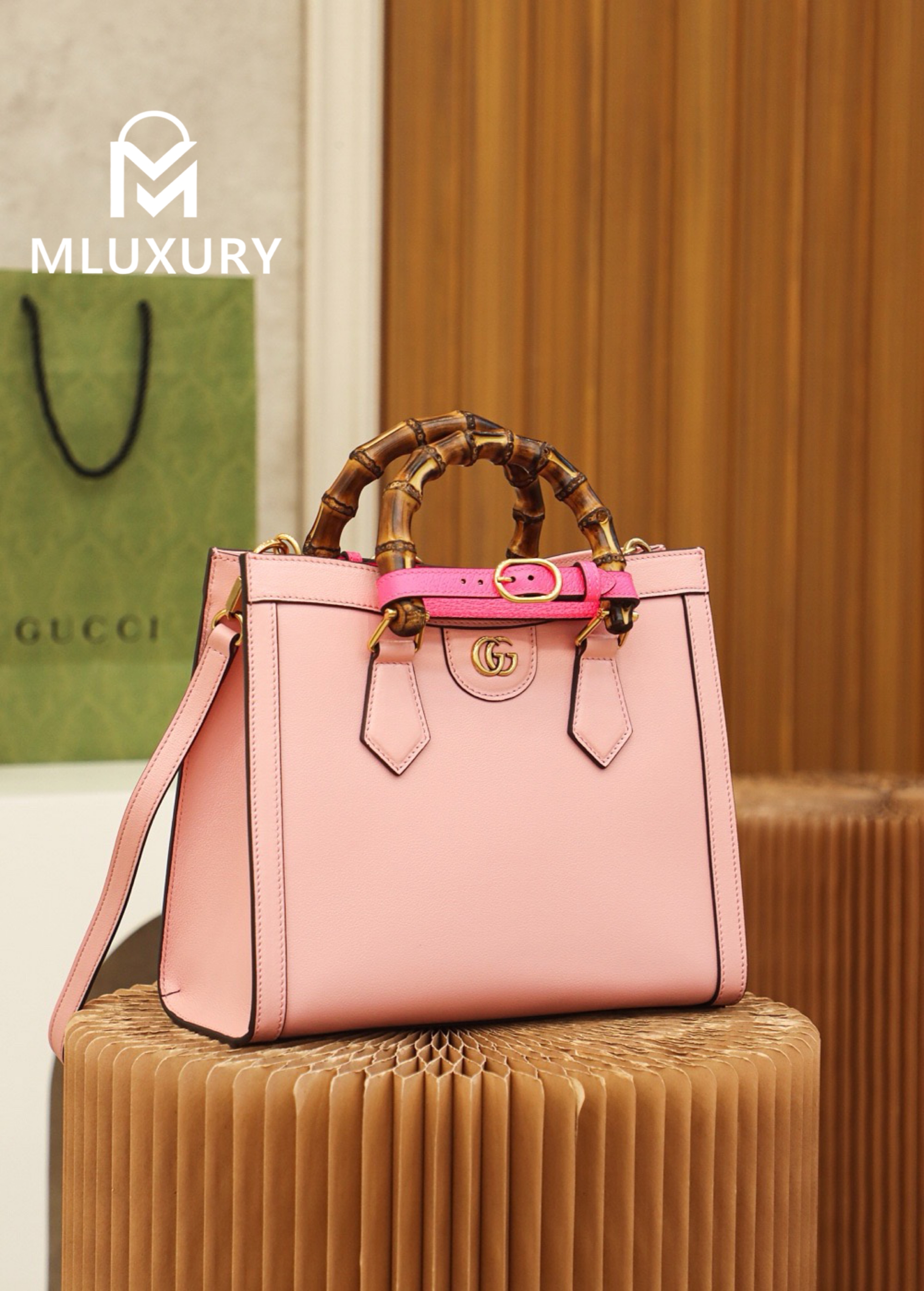 GUCCI Diana Small, Original Leather, Pink
