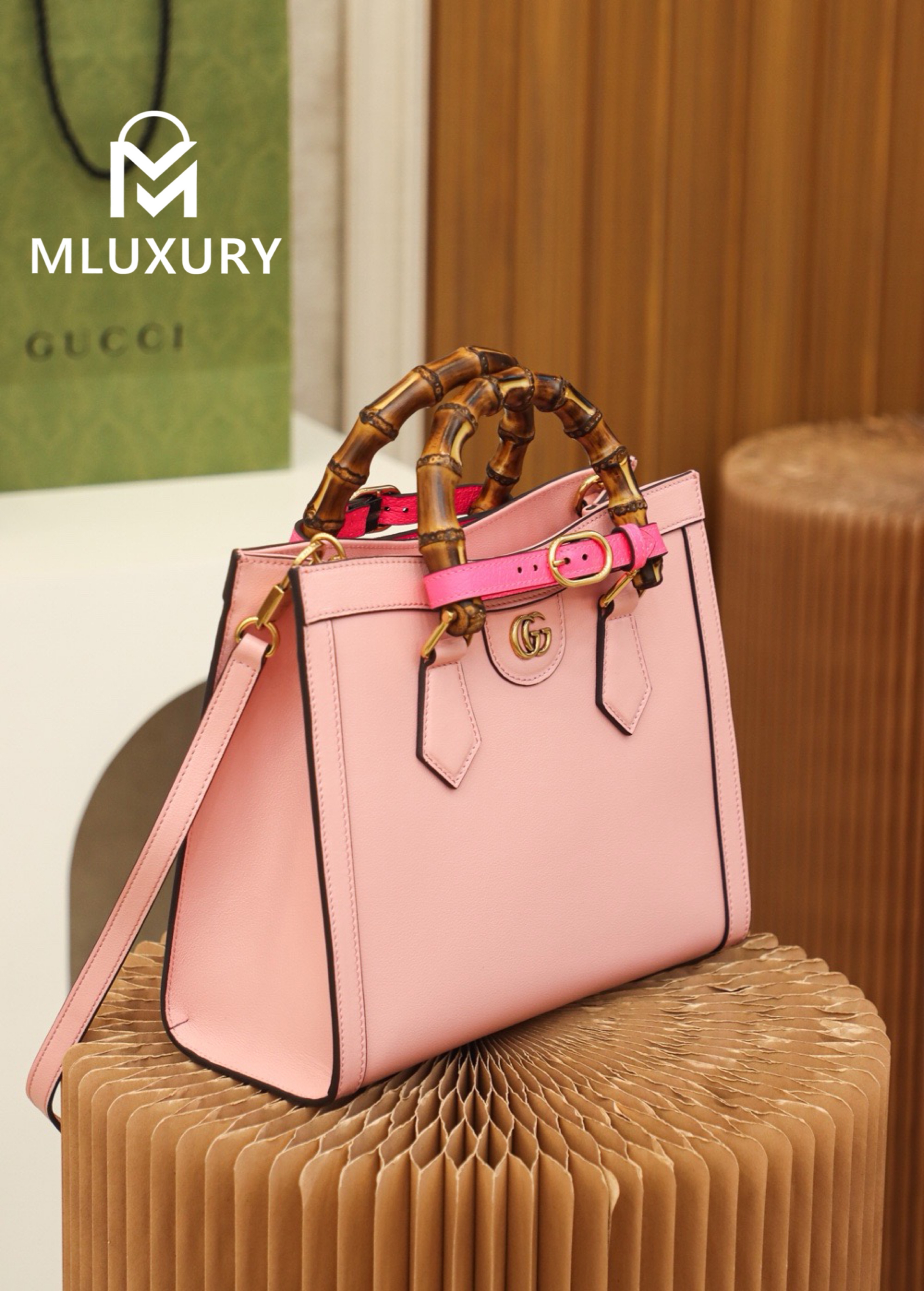 GUCCI Diana Small, Original Leather, Pink