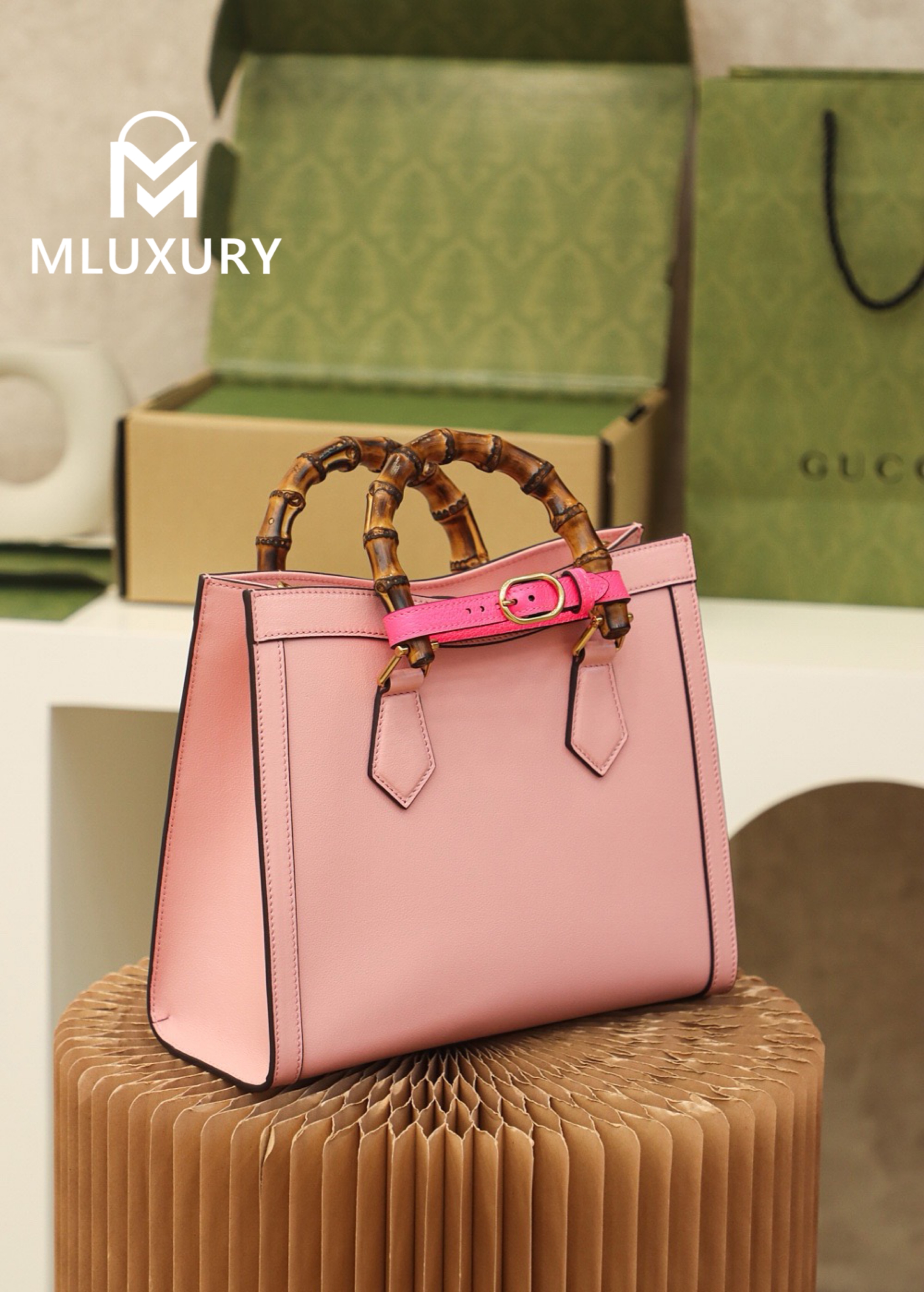 GUCCI Diana Small, Original Leather, Pink