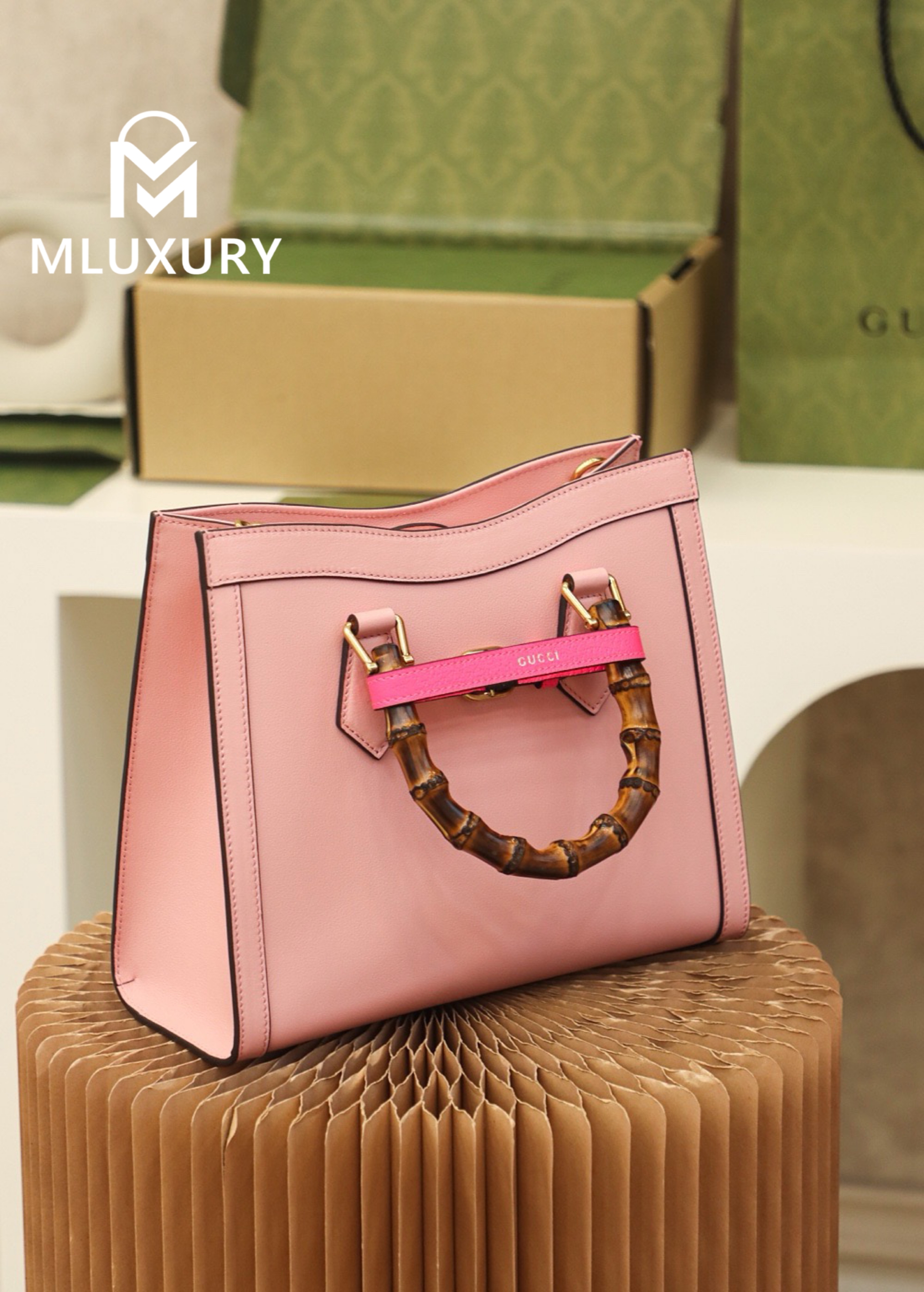 GUCCI Diana Small, Original Leather, Pink