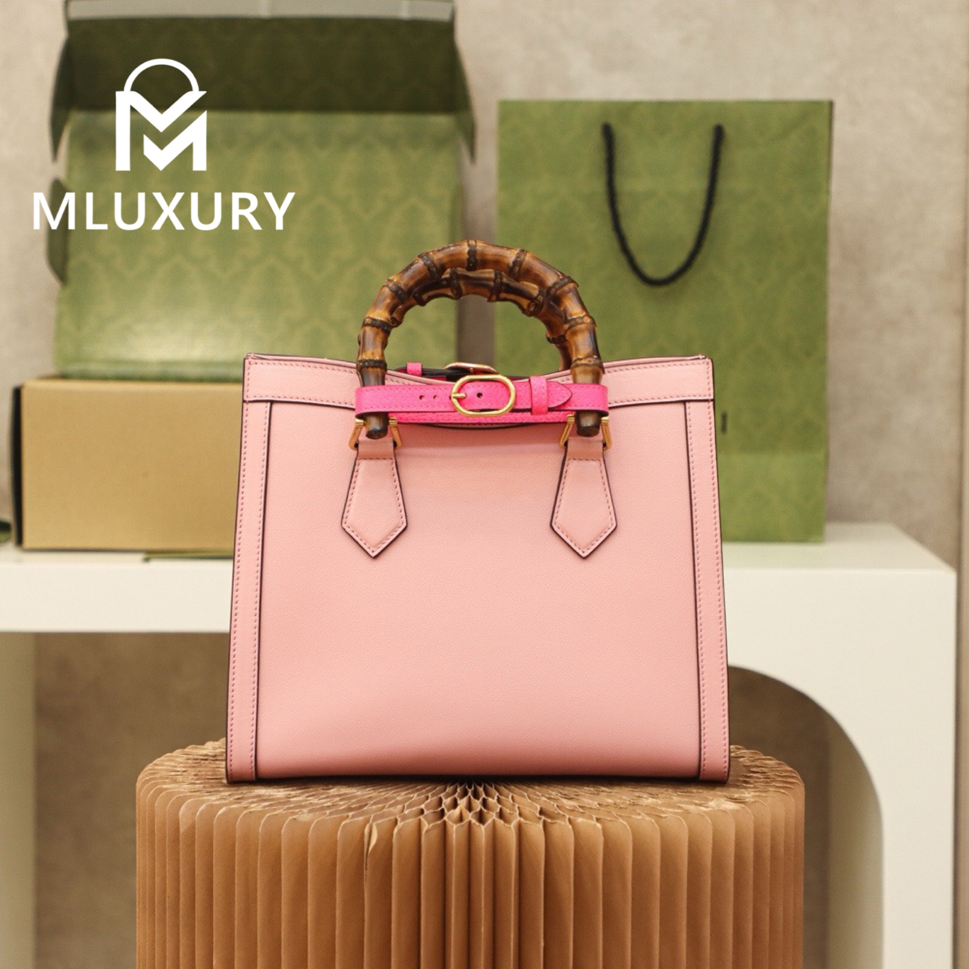 GUCCI Diana Small, Original Leather, Pink