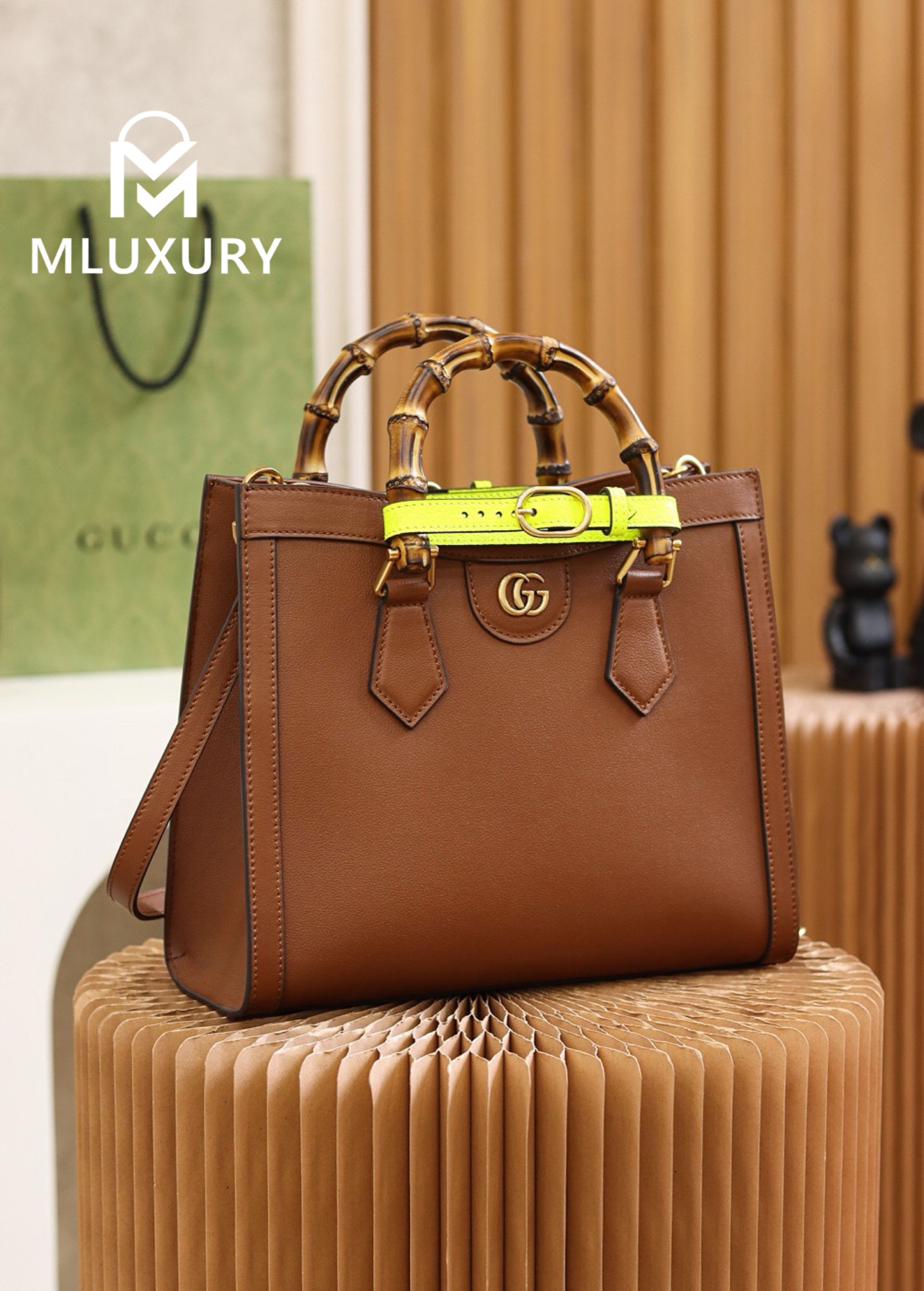GUCCI Diana Small, Original Leather, Brown
