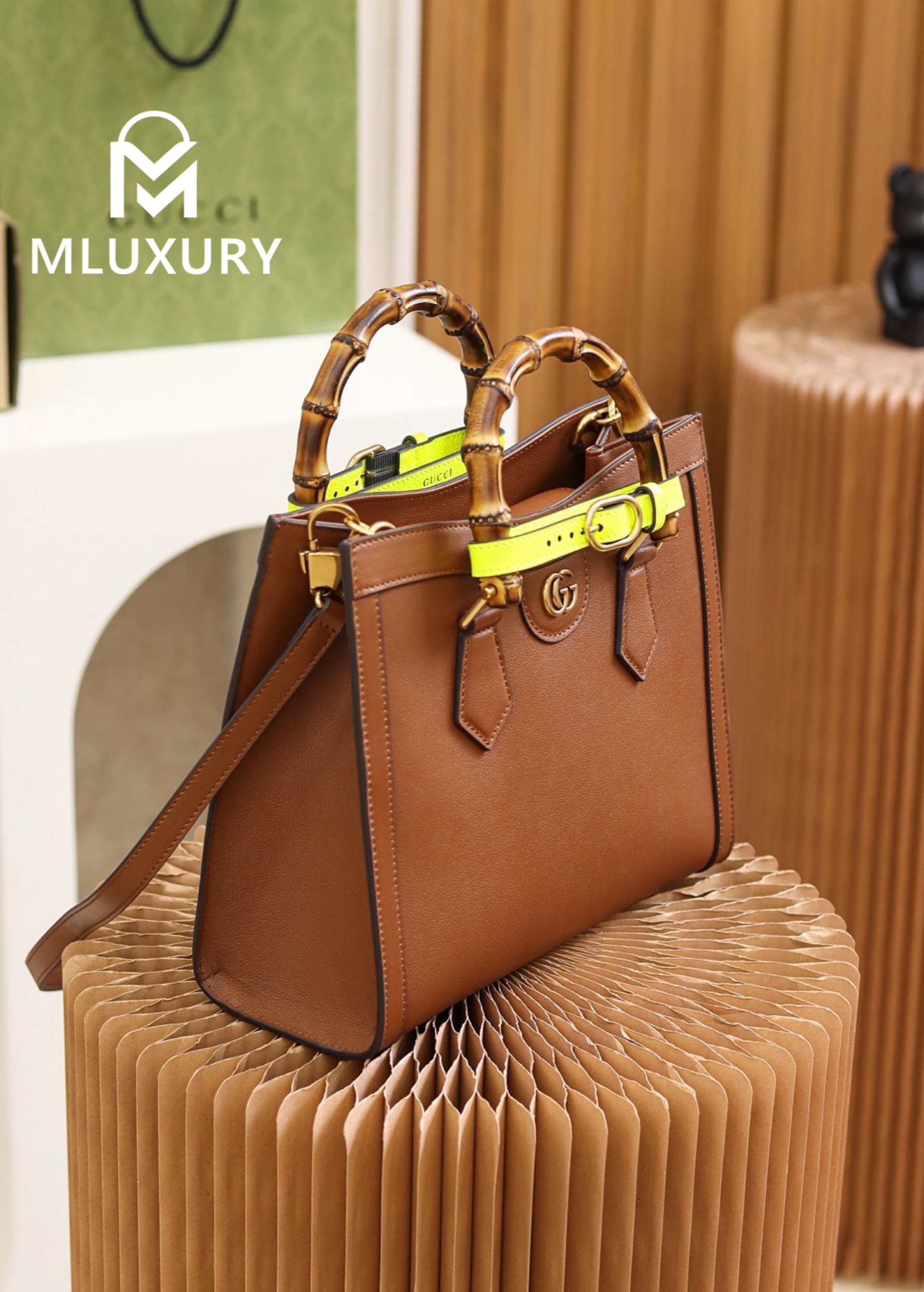 GUCCI Diana Small, Original Leather, Brown
