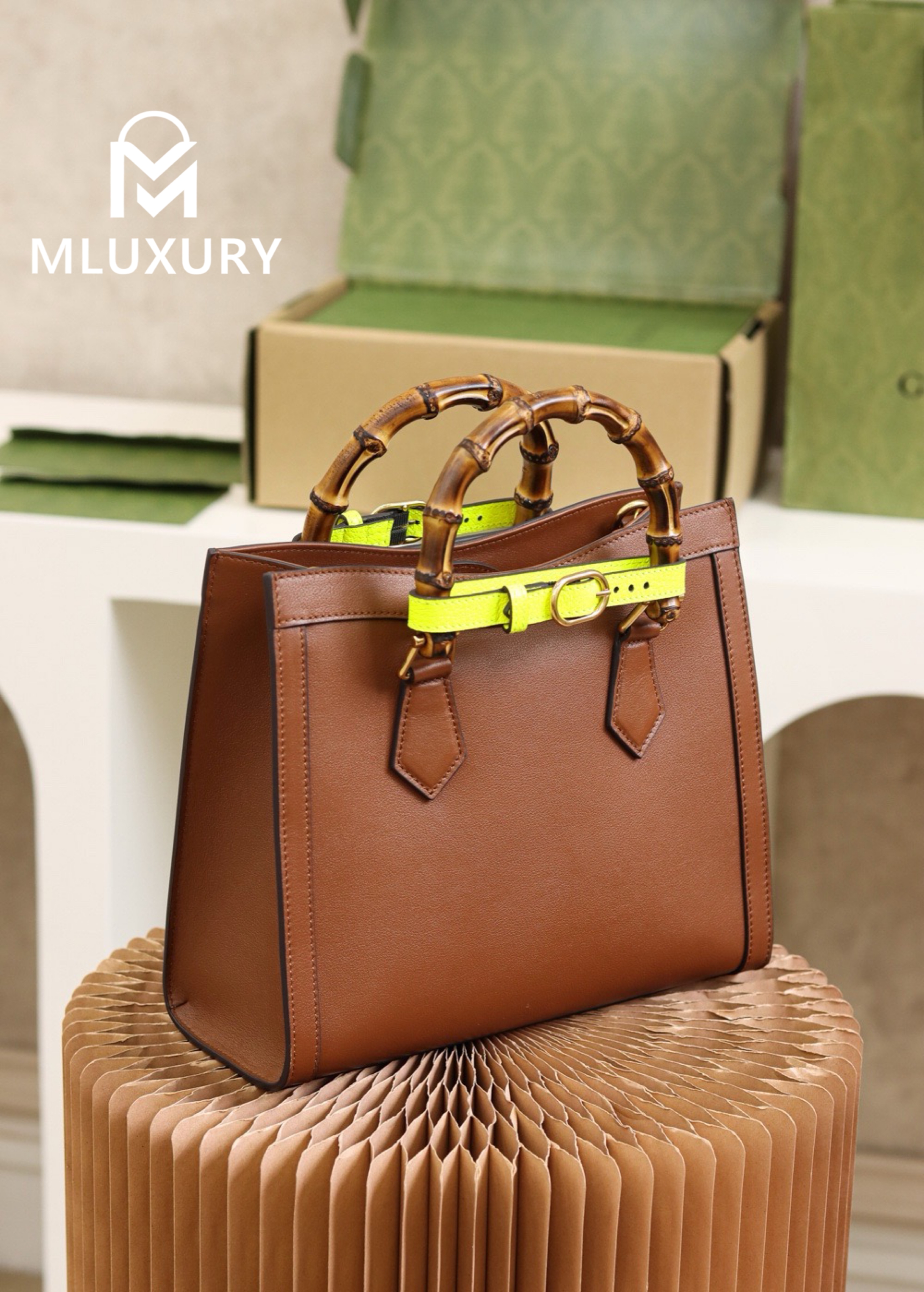 GUCCI Diana Small, Original Leather, Brown