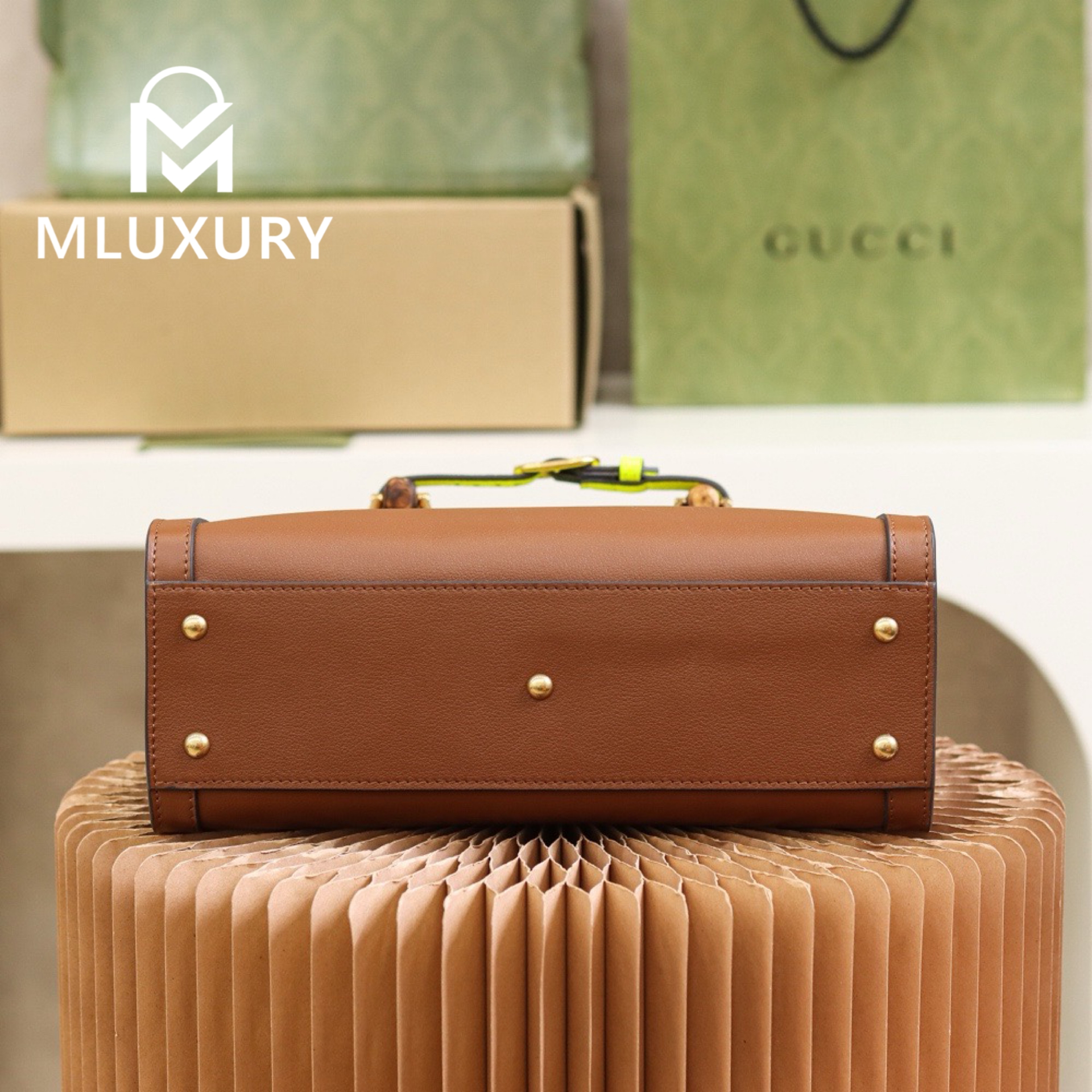 GUCCI Diana Small, Original Leather, Brown