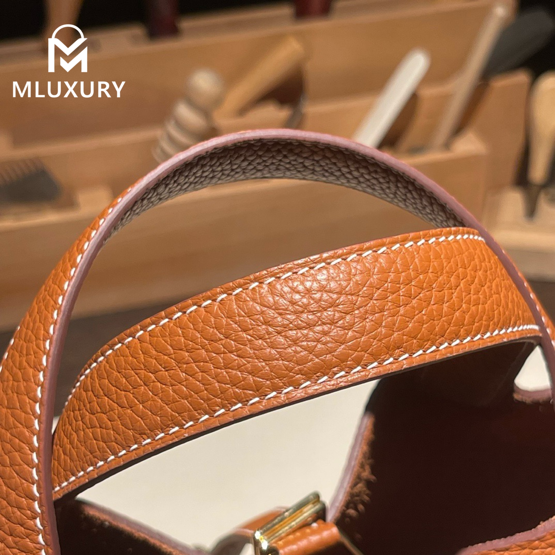 Hermès Picotin 18 genuine TC leather, Gold brown, Gold hardware