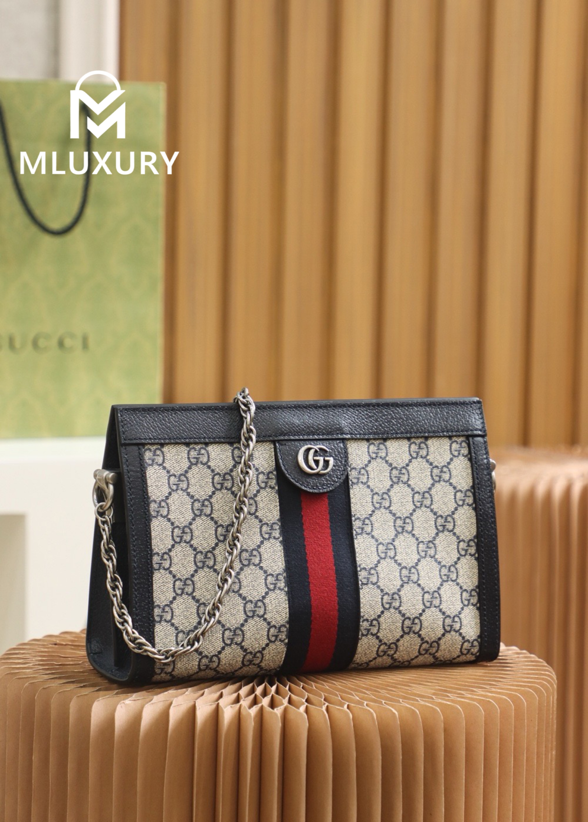 GUCCI Ophida Bucket Bag, Genuine Leather