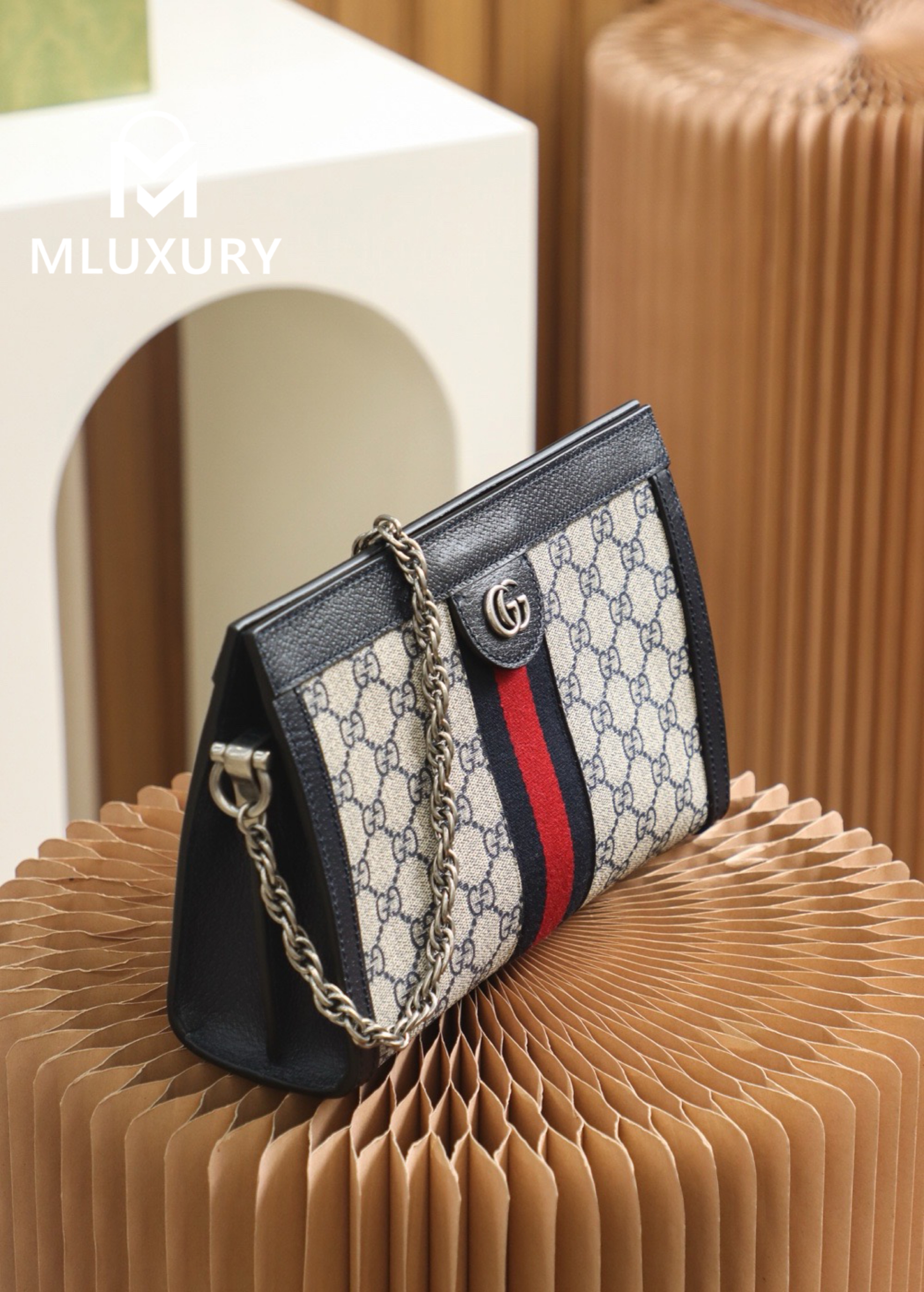 GUCCI Ophida Bucket Bag, Genuine Leather