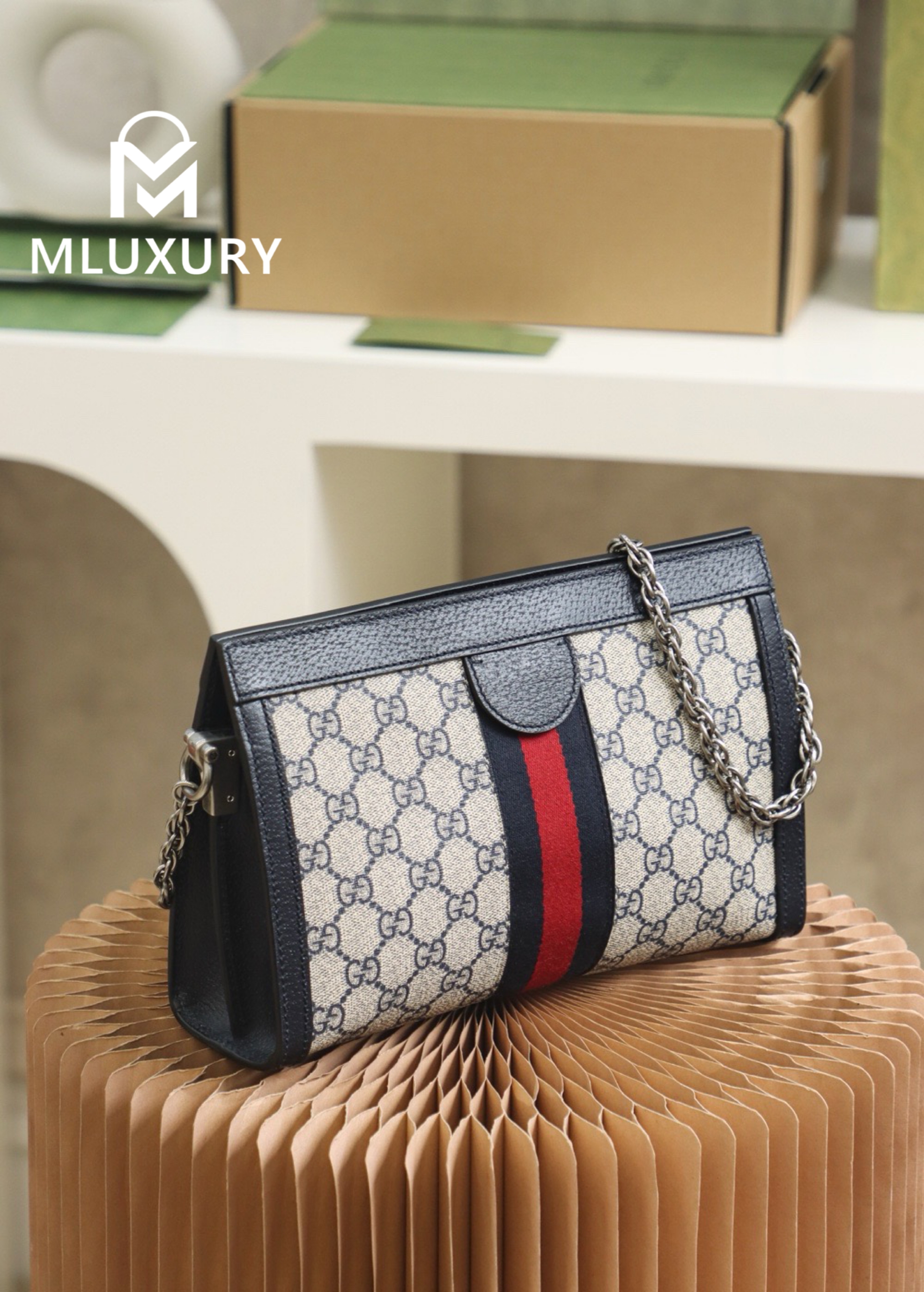 GUCCI Ophida Bucket Bag, Genuine Leather