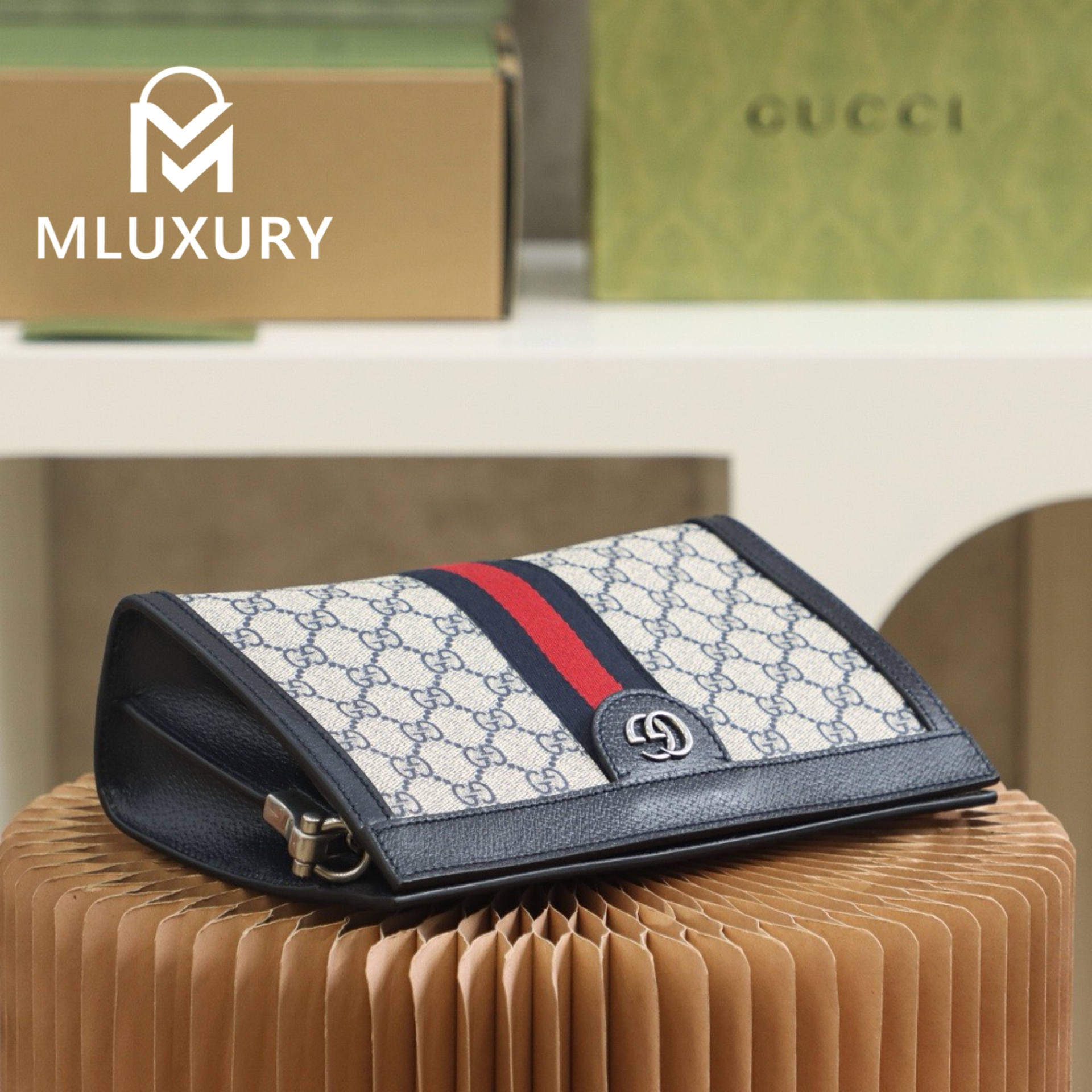 GUCCI Ophida Bucket Bag, Genuine Leather