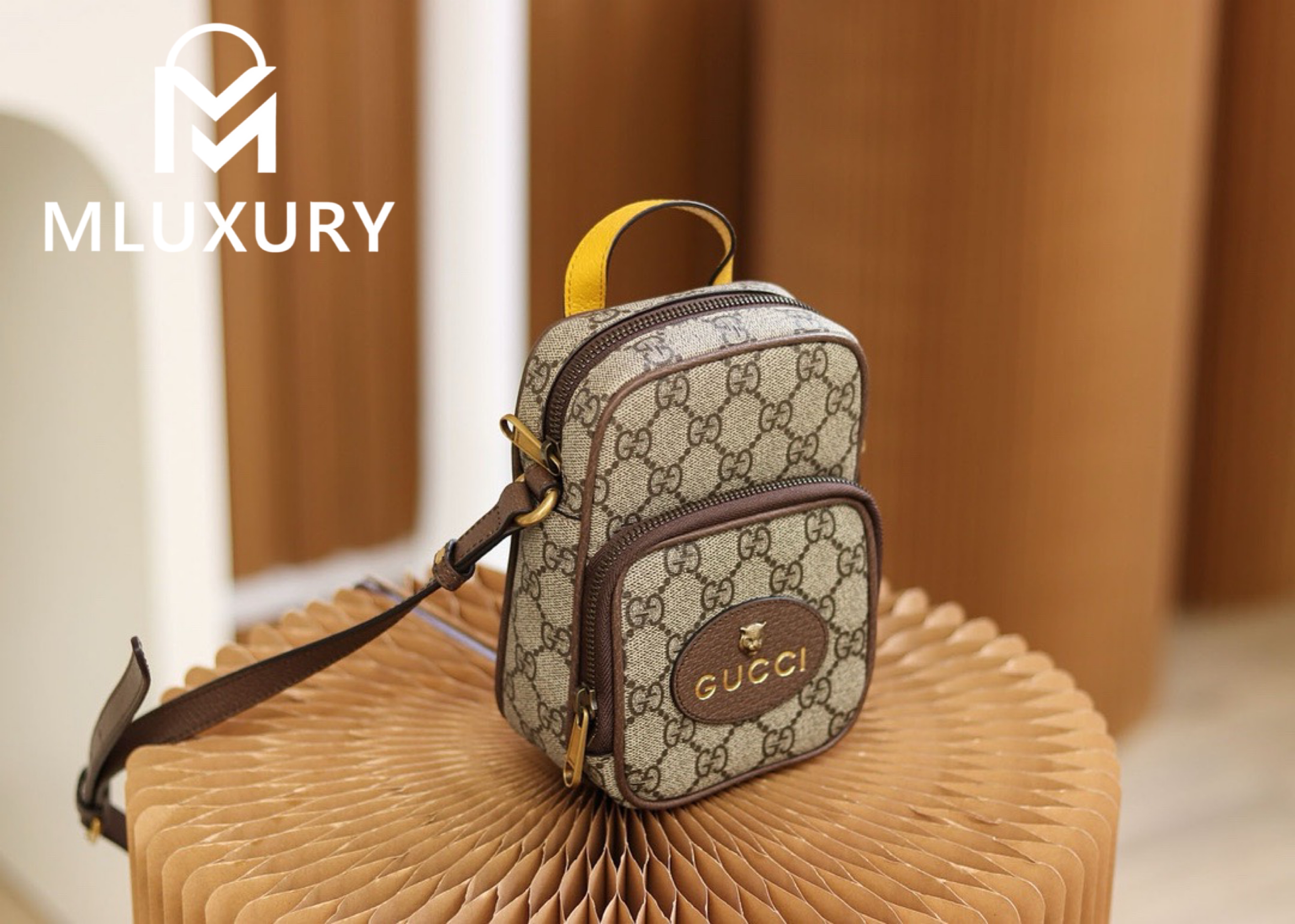 GUCCI Neo Vintage Mini Tiger Head Bag, Genuine Leather