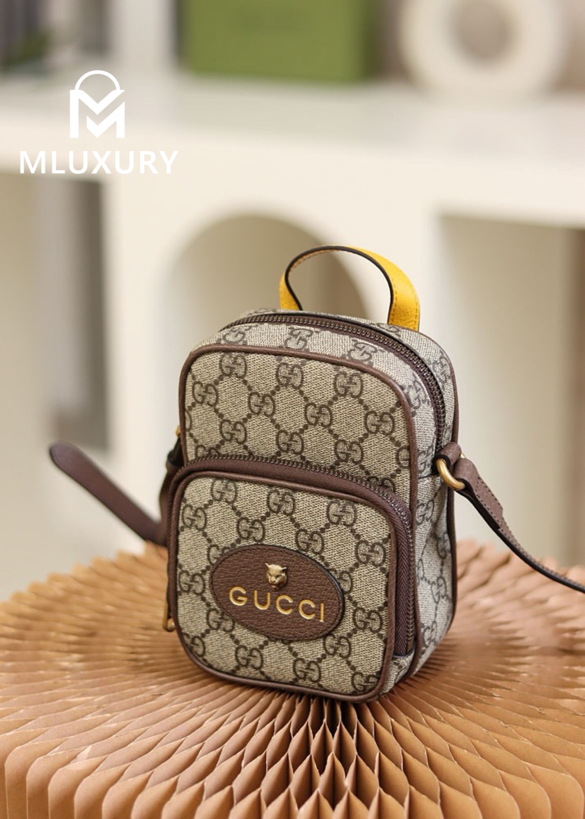 GUCCI Neo Vintage Mini Tiger Head Bag, Genuine Leather