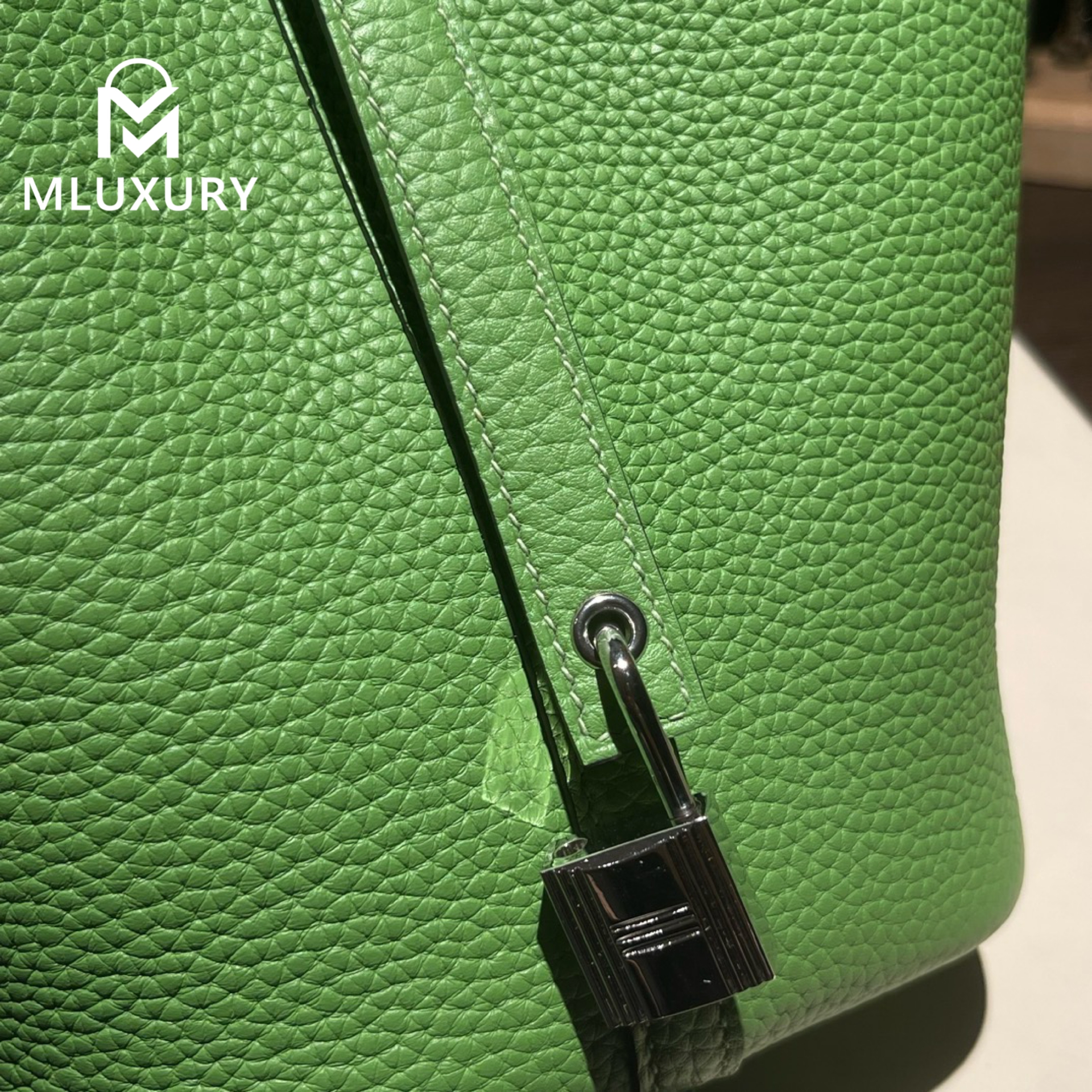 Hermès Picotin 18, Genuine TC leather, Avocado green, Silver hardware