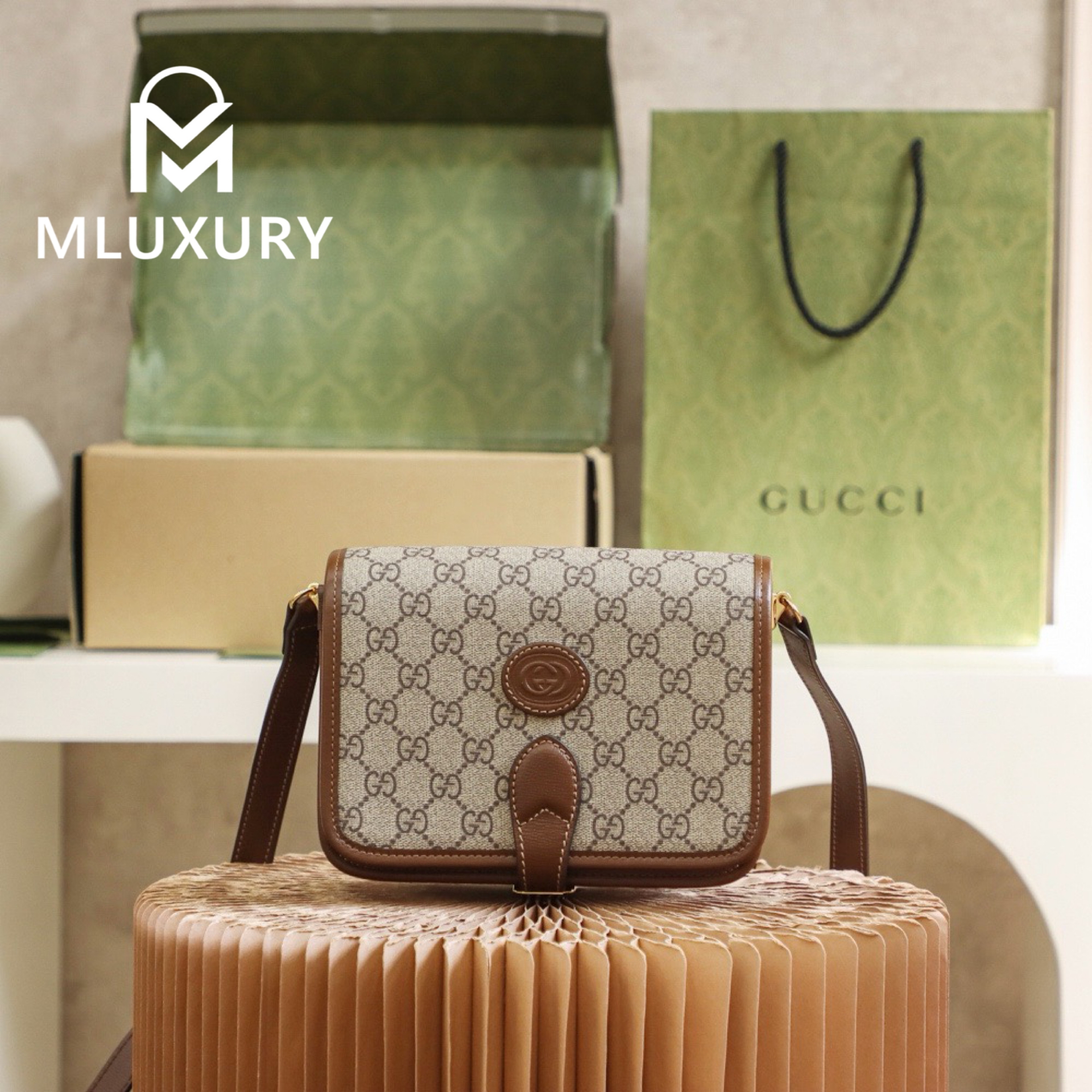 GUCCI Retro Mini Shoulder Bag, Genuine Leather