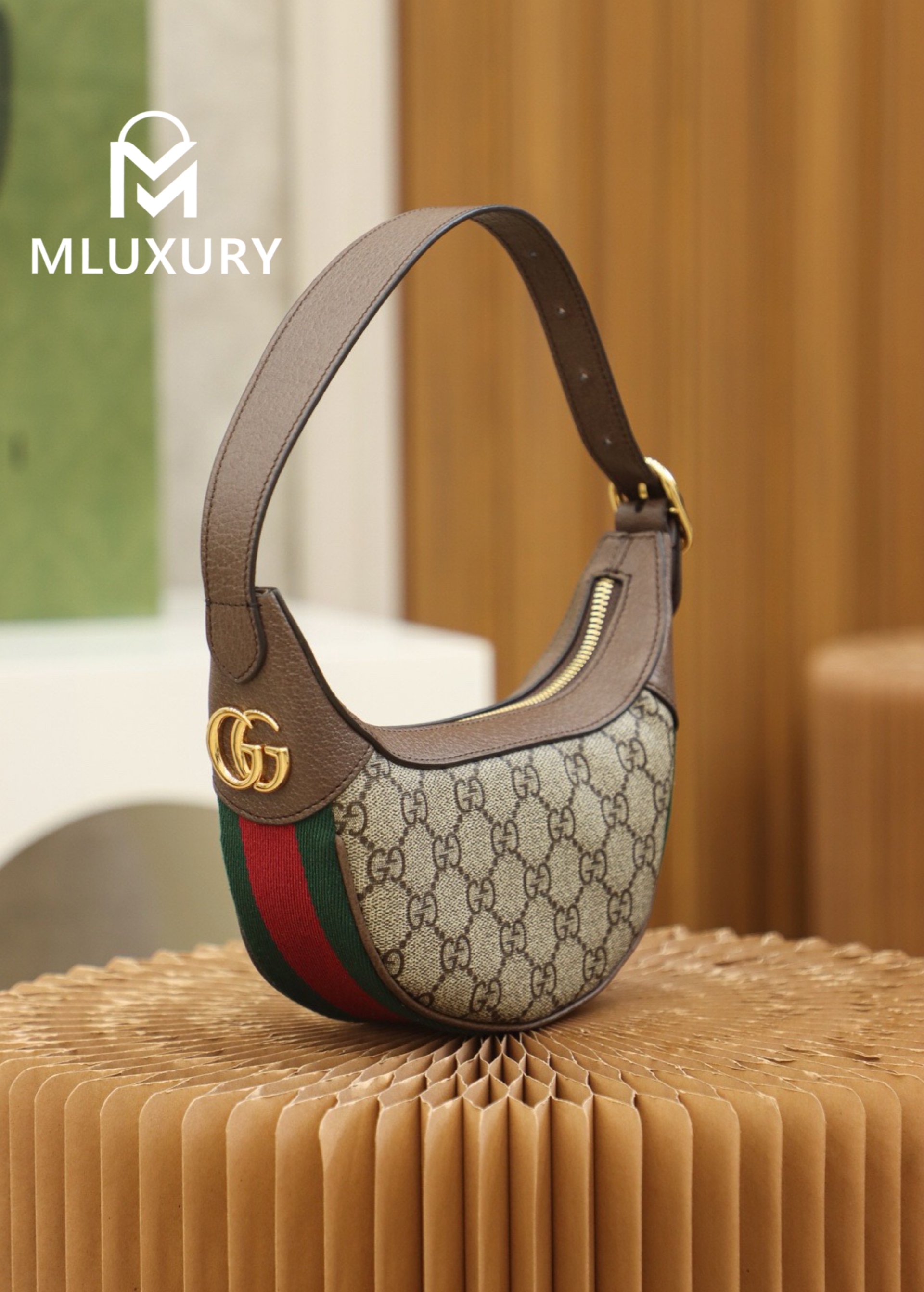 GUCCI Ophida Shoulder Bag, Genuine Leather