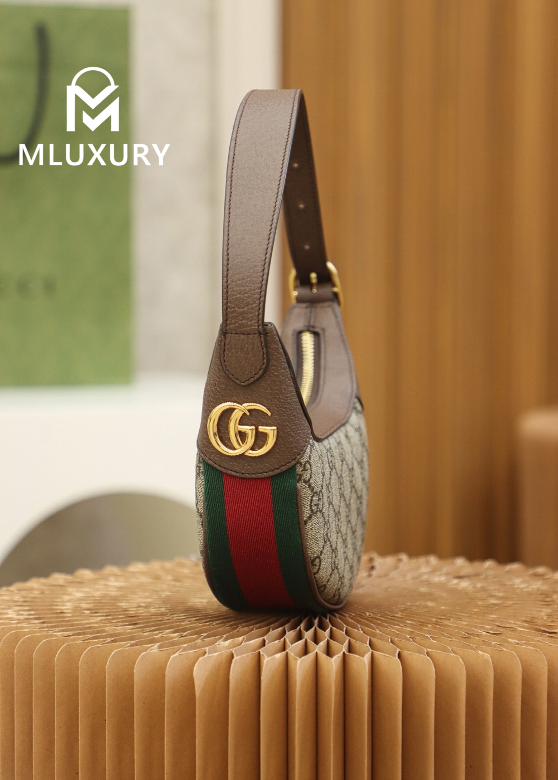 GUCCI Ophida Shoulder Bag, Genuine Leather