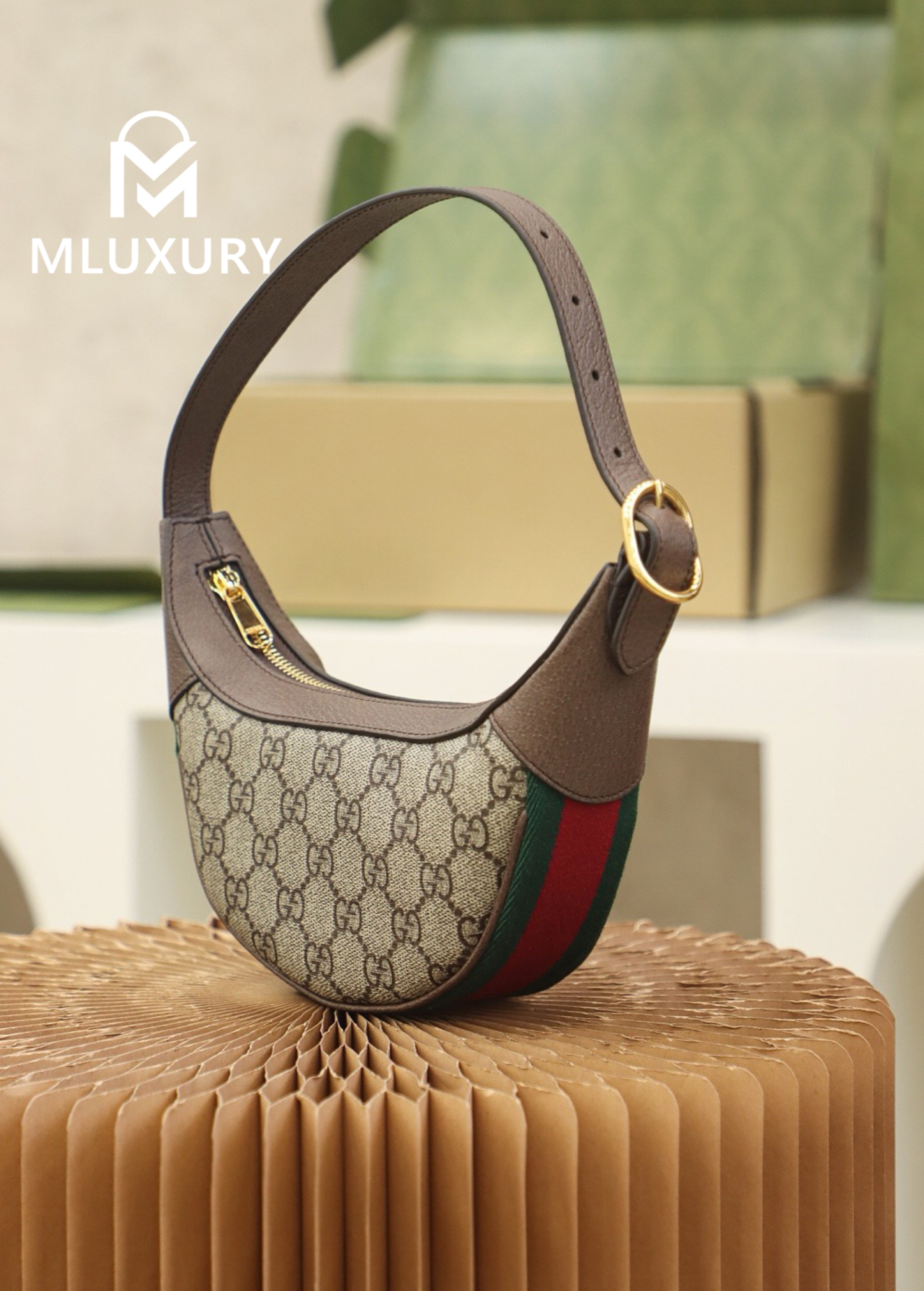 GUCCI Ophida Shoulder Bag, Genuine Leather