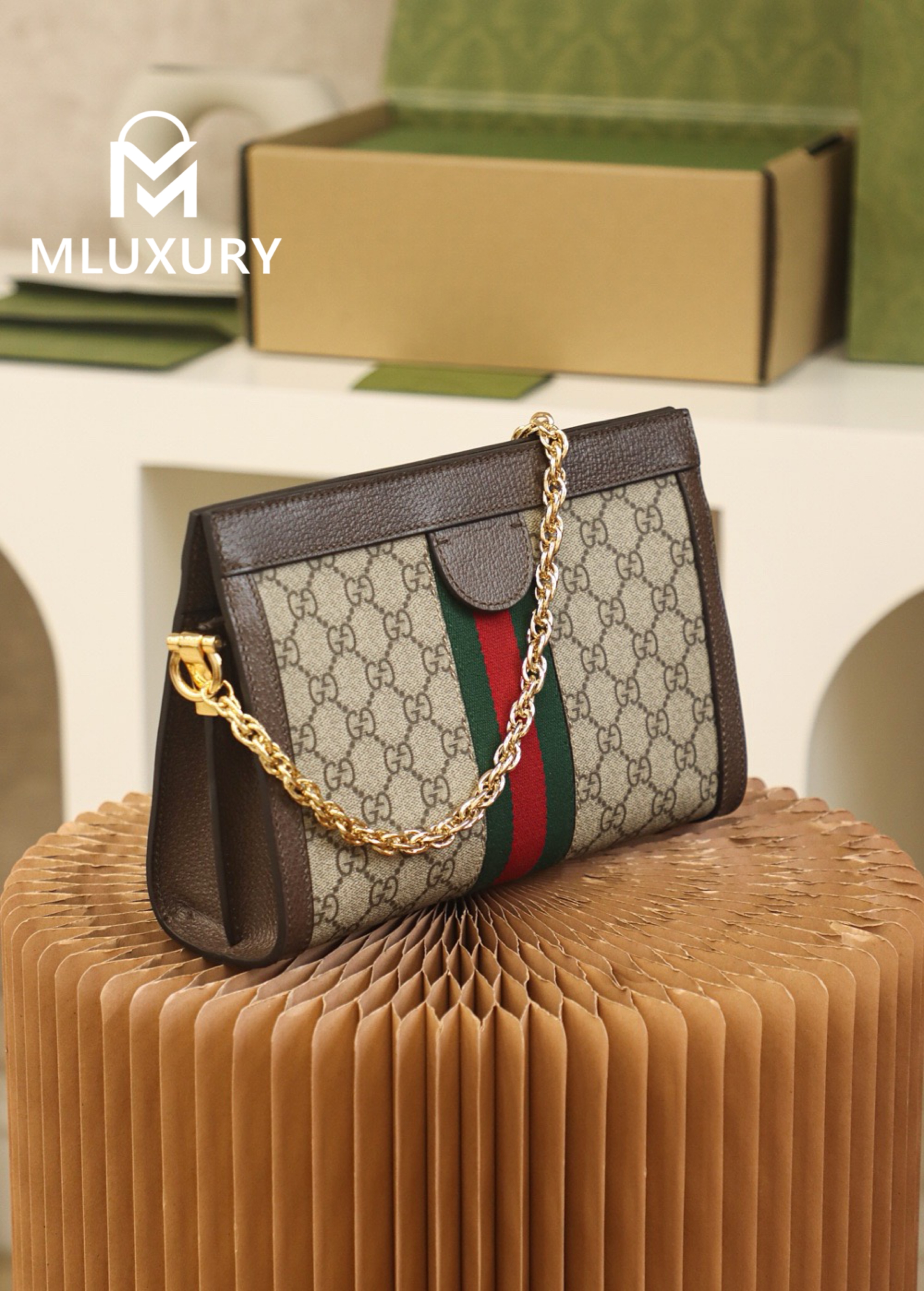 GUCCI Ophida Small, Genuine Leather