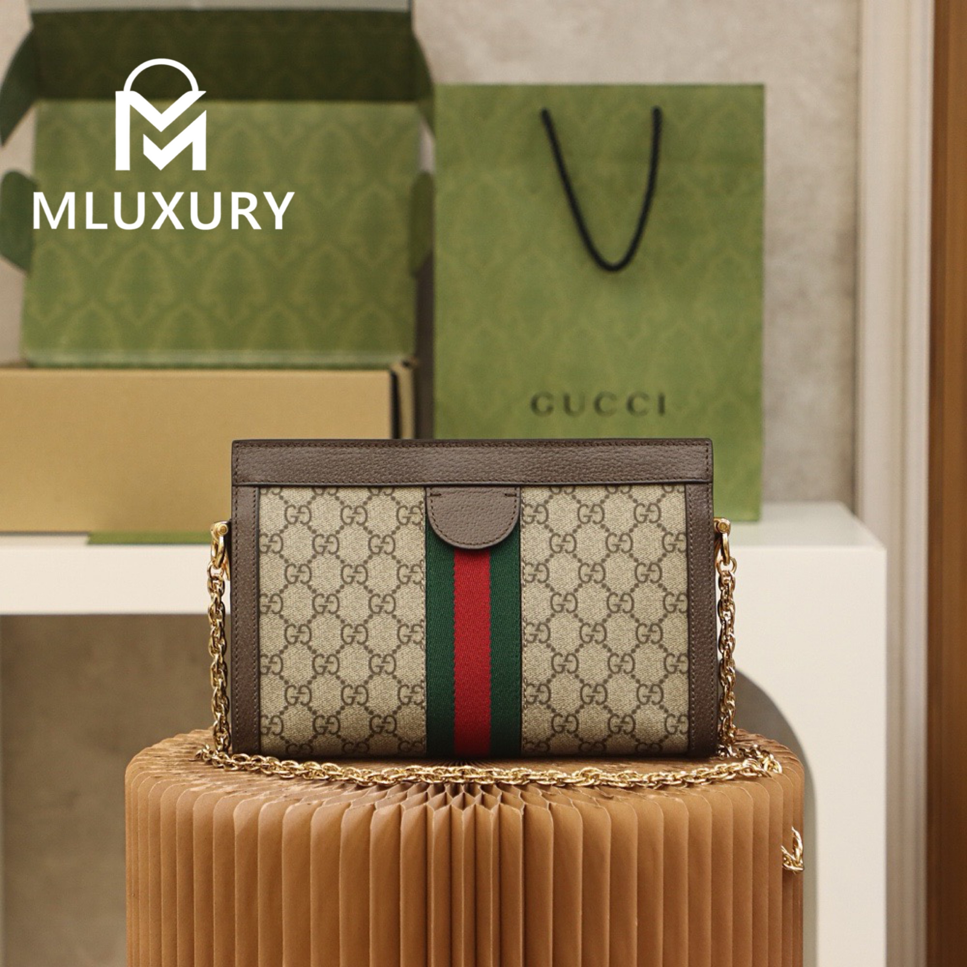 GUCCI Ophida Small, Genuine Leather